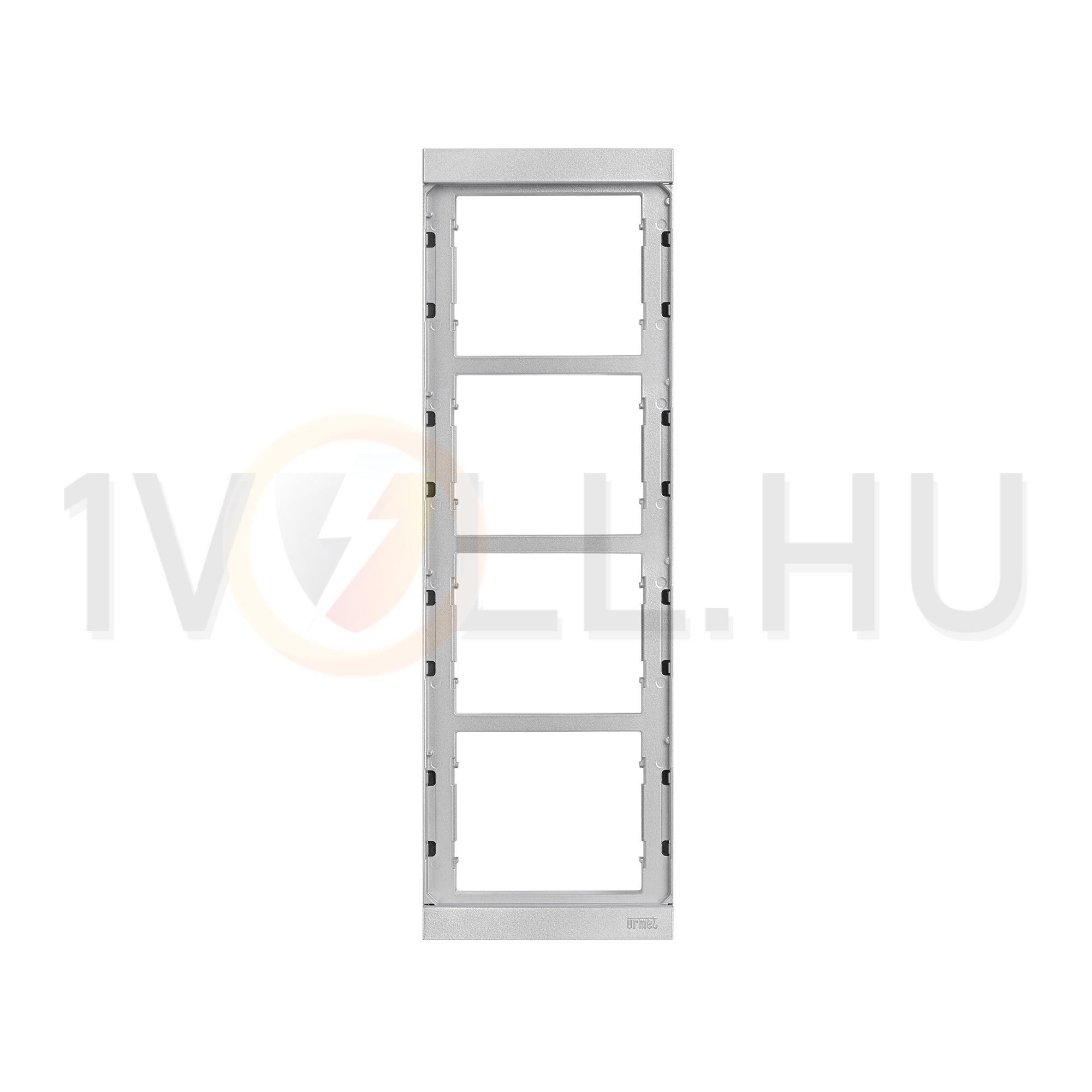 Kaputábla szerelőkeret sülllyesztett 4-egység süllyesztett alumínium szürke Alpha URMET - 1168/64