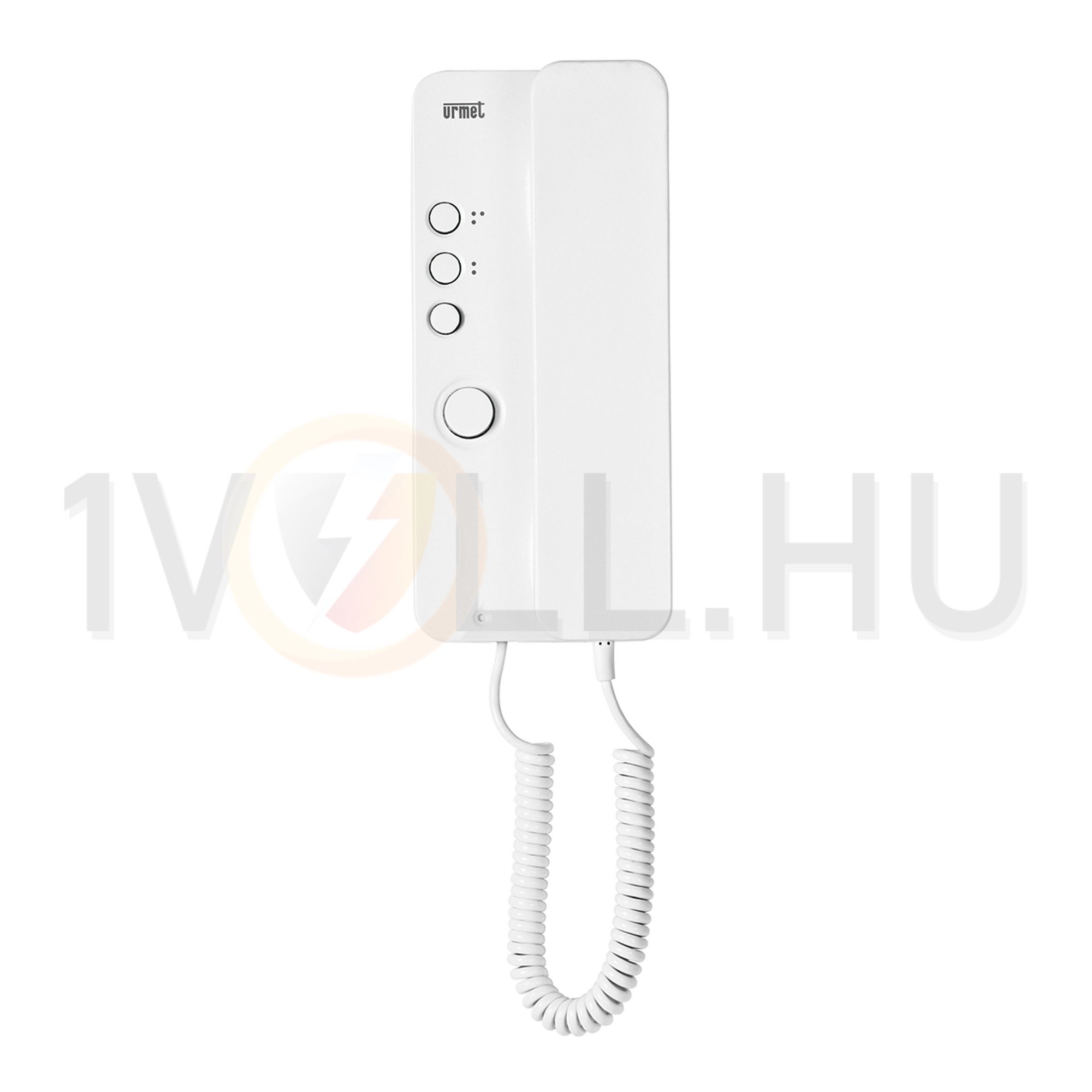 Kaputelefon audio lakáskészülék 4+n 3gomb kézibeszélővel falonkívüli fehér intercom Miro URMET - 1150/1