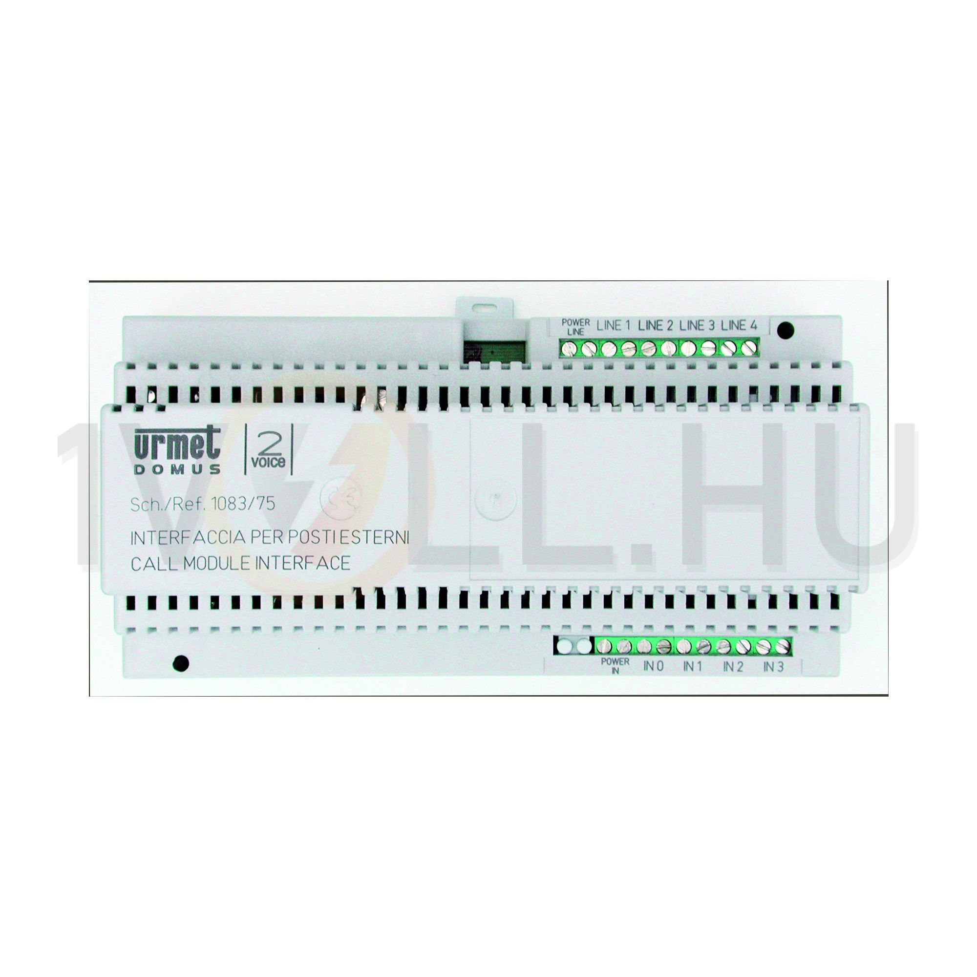 Kaputelefon hívómodul interfész 2Voice bővítő 2-erű kalapsínre URMET - 1083/75