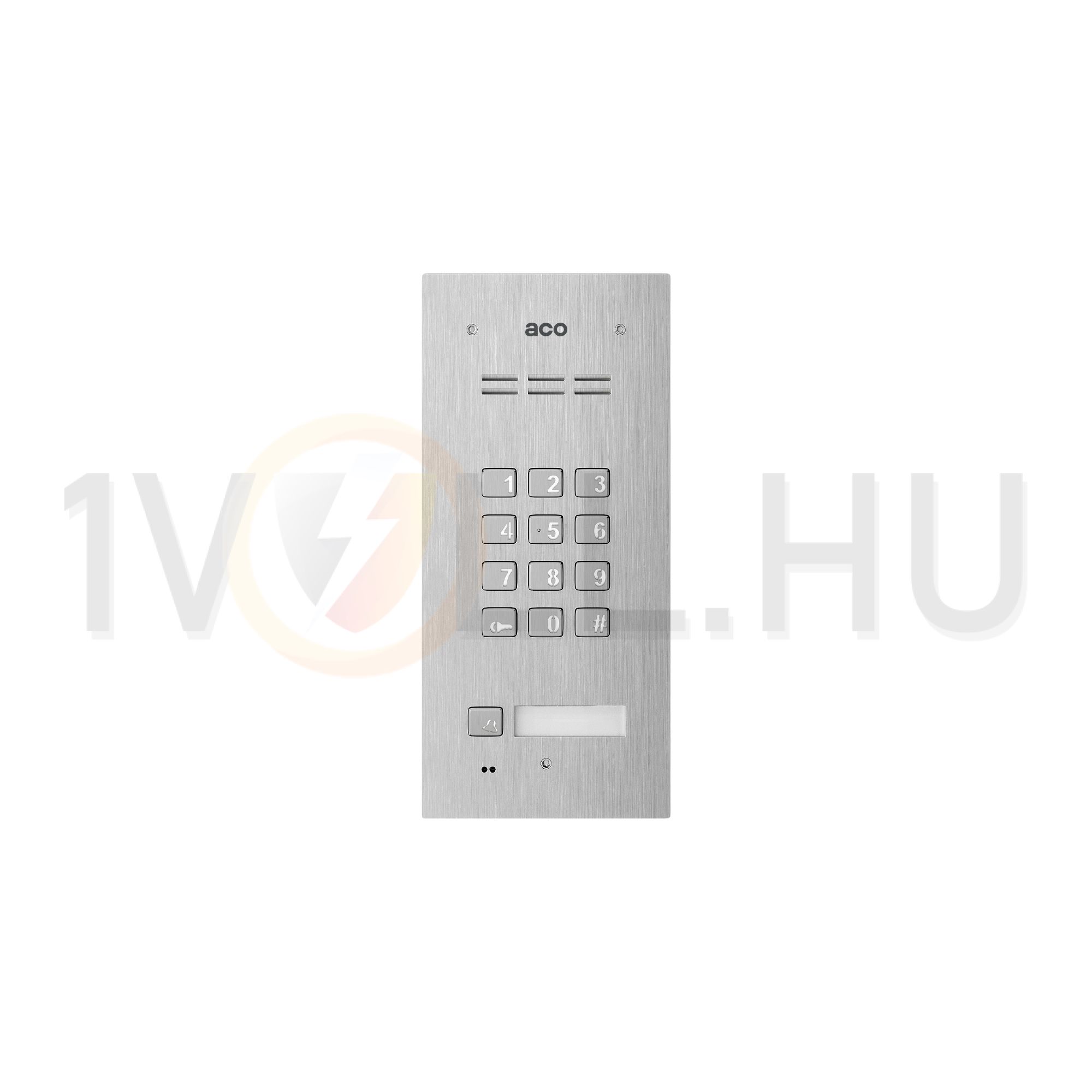 Kaputelefon kaputábla audió 1lakás RFID süllyesztett 2-erű 1hívógomb nemesacél moduláris ACO - FAM-P-1NPZSACC