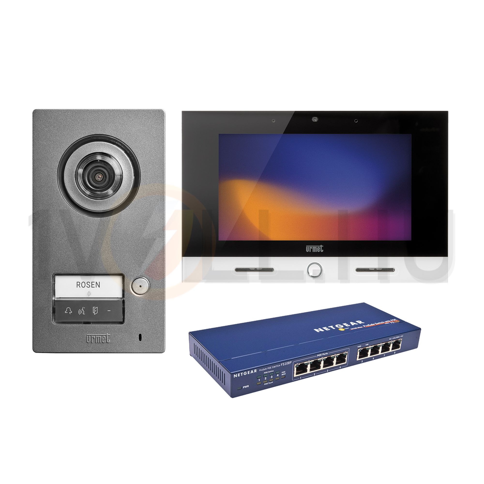 Kaputelefon készlet iPercom videó 1060/21+1761/31+1039/44 1-lakás Mikra2+VOG7 URMET - 1060/633