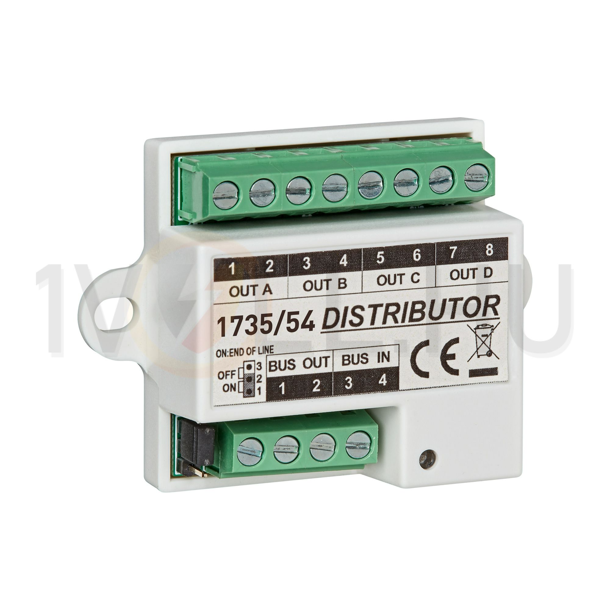 Kaputelefon videó osztó (disztribútor) 2-vez. videó 4-es 1736 és 1730 készletekhez  URMET - 1735/54