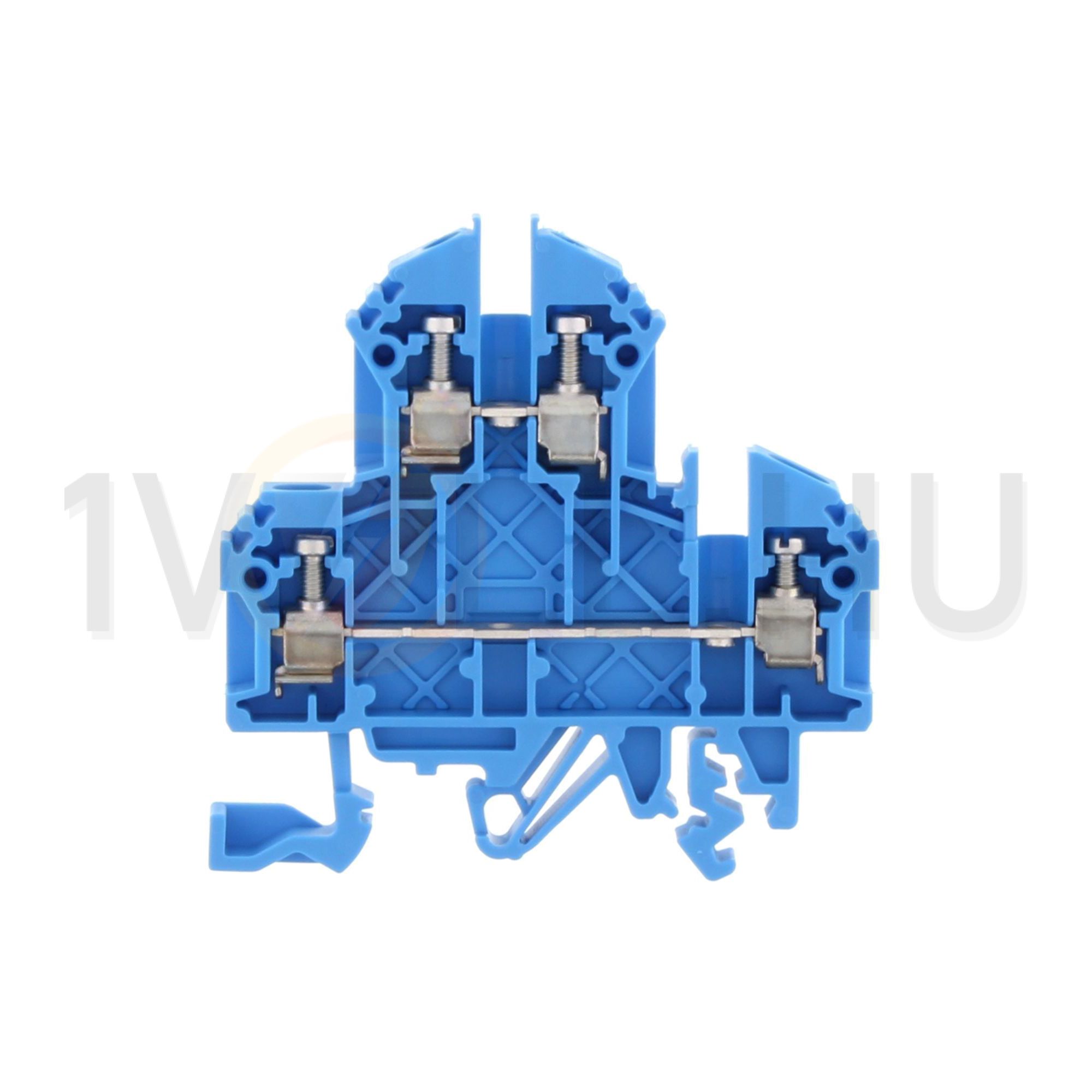 Kétszintes sorkapocs 2,5mm2 TS32/35 24A 500V csavaros kék RKD2,5 CONTA-CLIP - 1206.5