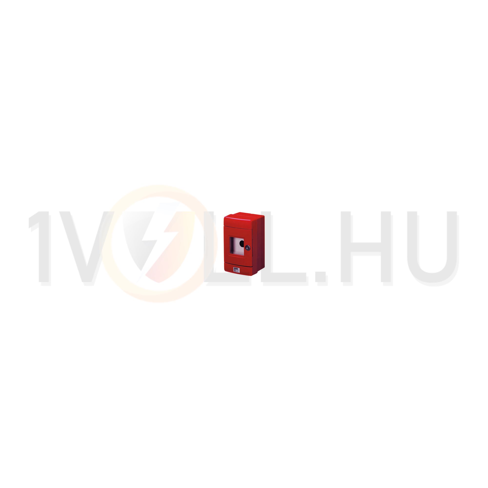 Tűzvédelmi kézi jelzésadó falonkívüli tűzriasztó (piros) műanyag piros üveglapos IP55 42RV GEWISS - GW42204