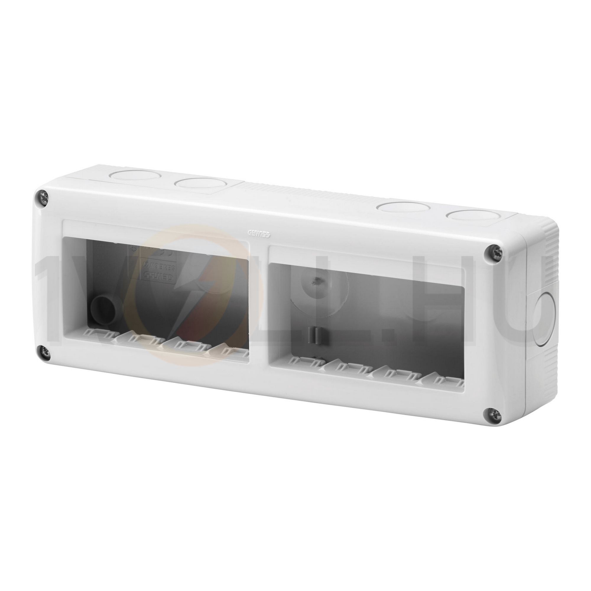 System szerelvénydoboz 2X4M 2-egység vízszintes szürke műanyag IP40 27Combi GEWISS - GW27006