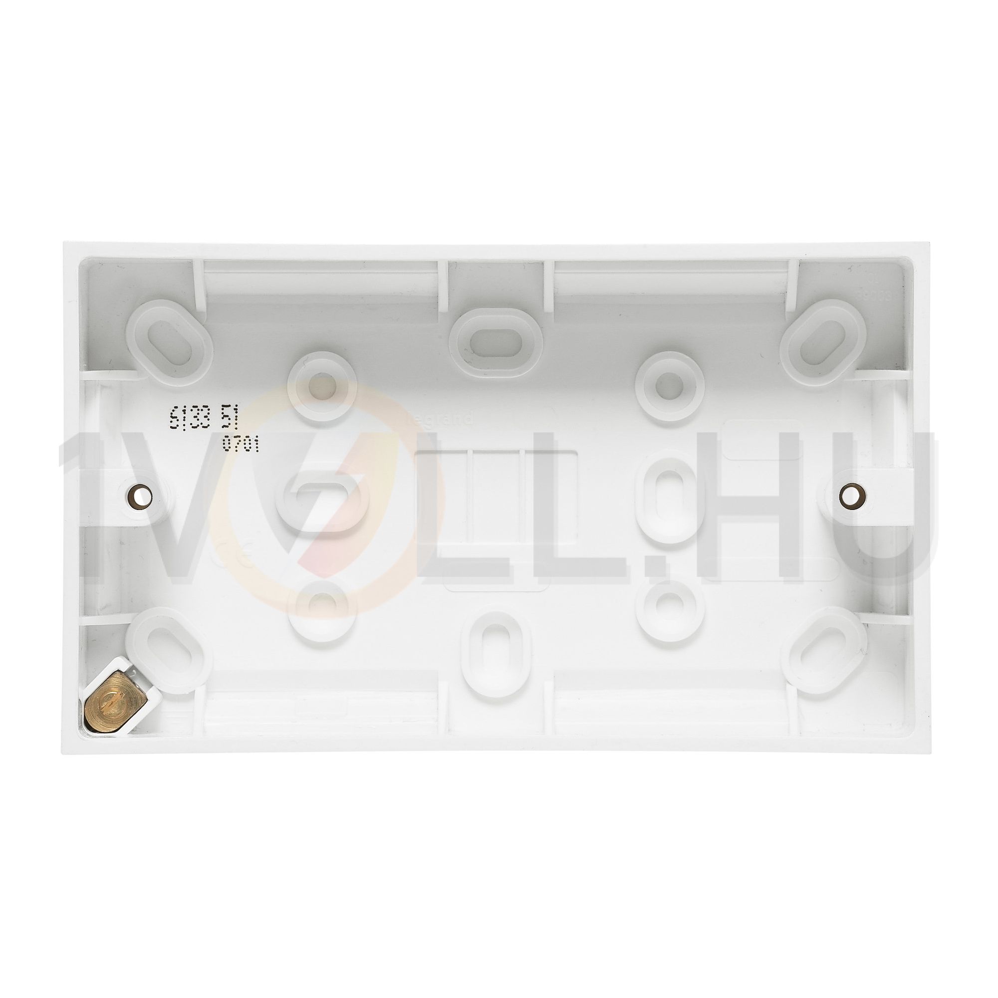 Kiemelődoboz BS 5733 2-es vízszintes és függőleges fehér műanyag LEGRAND - 613351