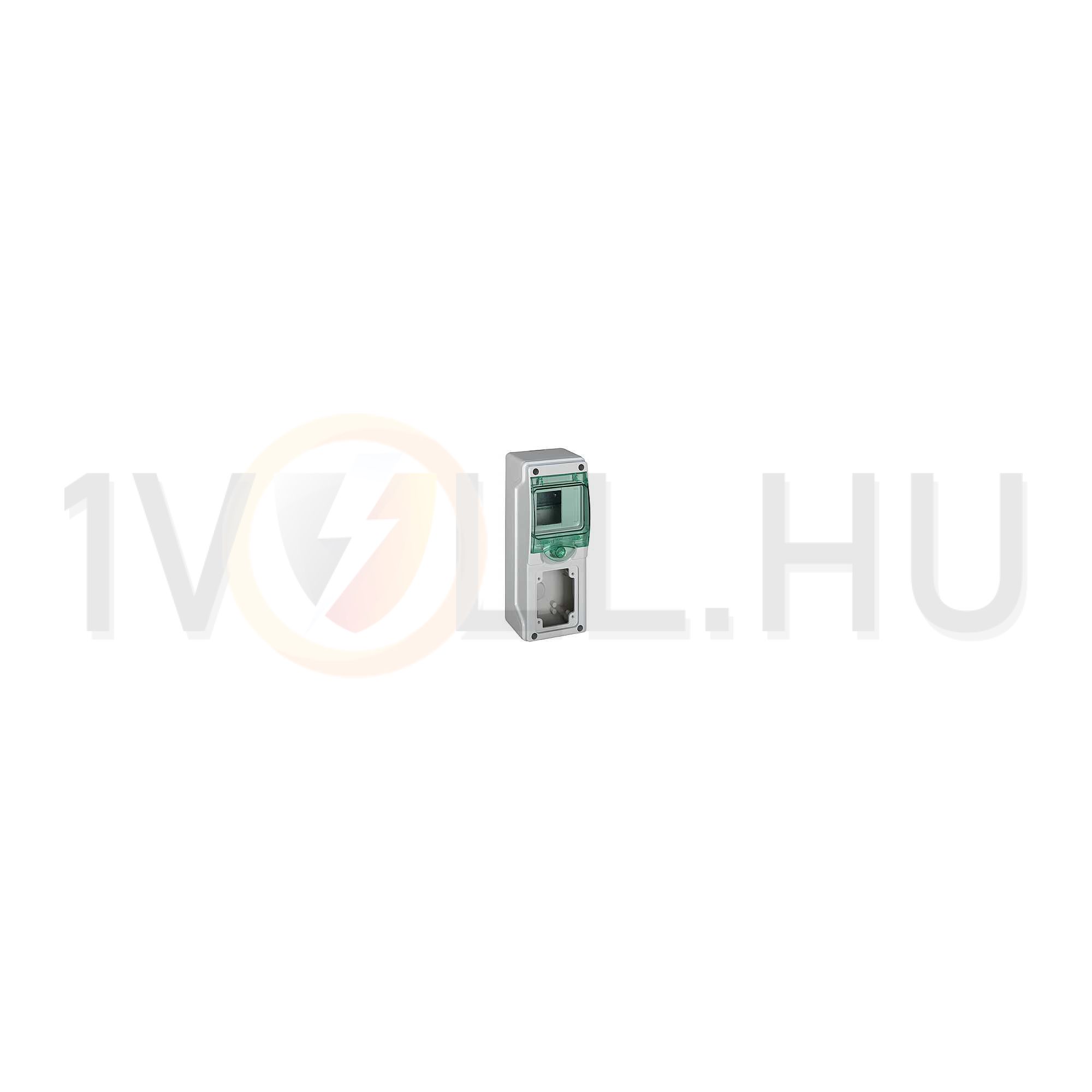 Kiselosztó 1-dugaljhellyel műanyag 1x 4M falonkívüli szürke IP65 ajtó Kaedra Schneider - 13175