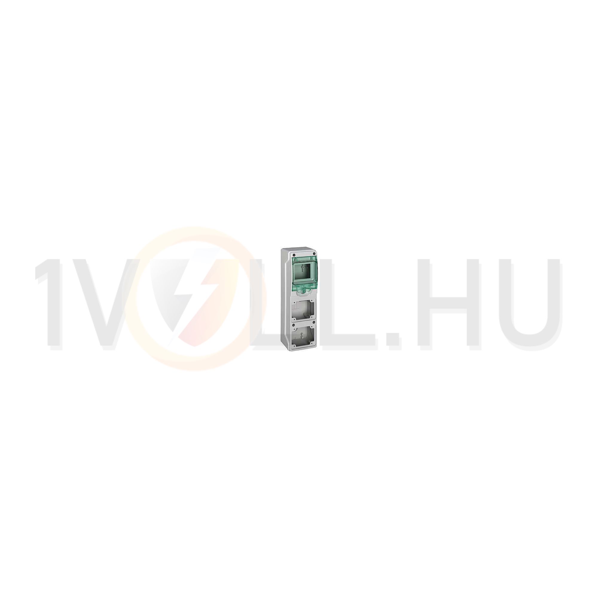 2-dugaljhellyel 2-dugajhellyel 1x 4M falonkívüli szürke IP65 teli ajtó Kaedra Schneider - 13176