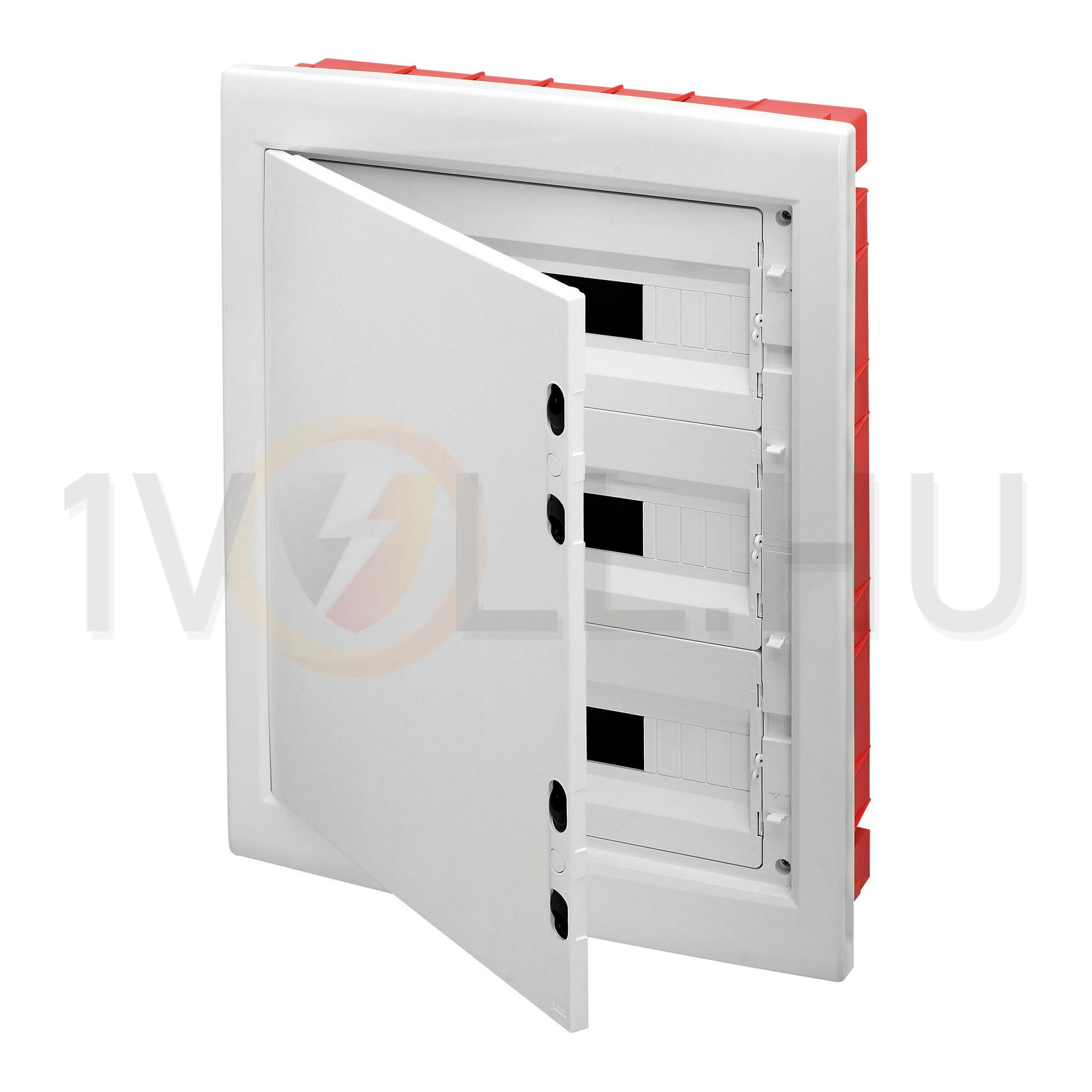 Kiselosztó 2xPE/N műanyag 3x 18M süllyesztett fehér IP40 teli ajtó 40CDi GEWISS - GW40890BD