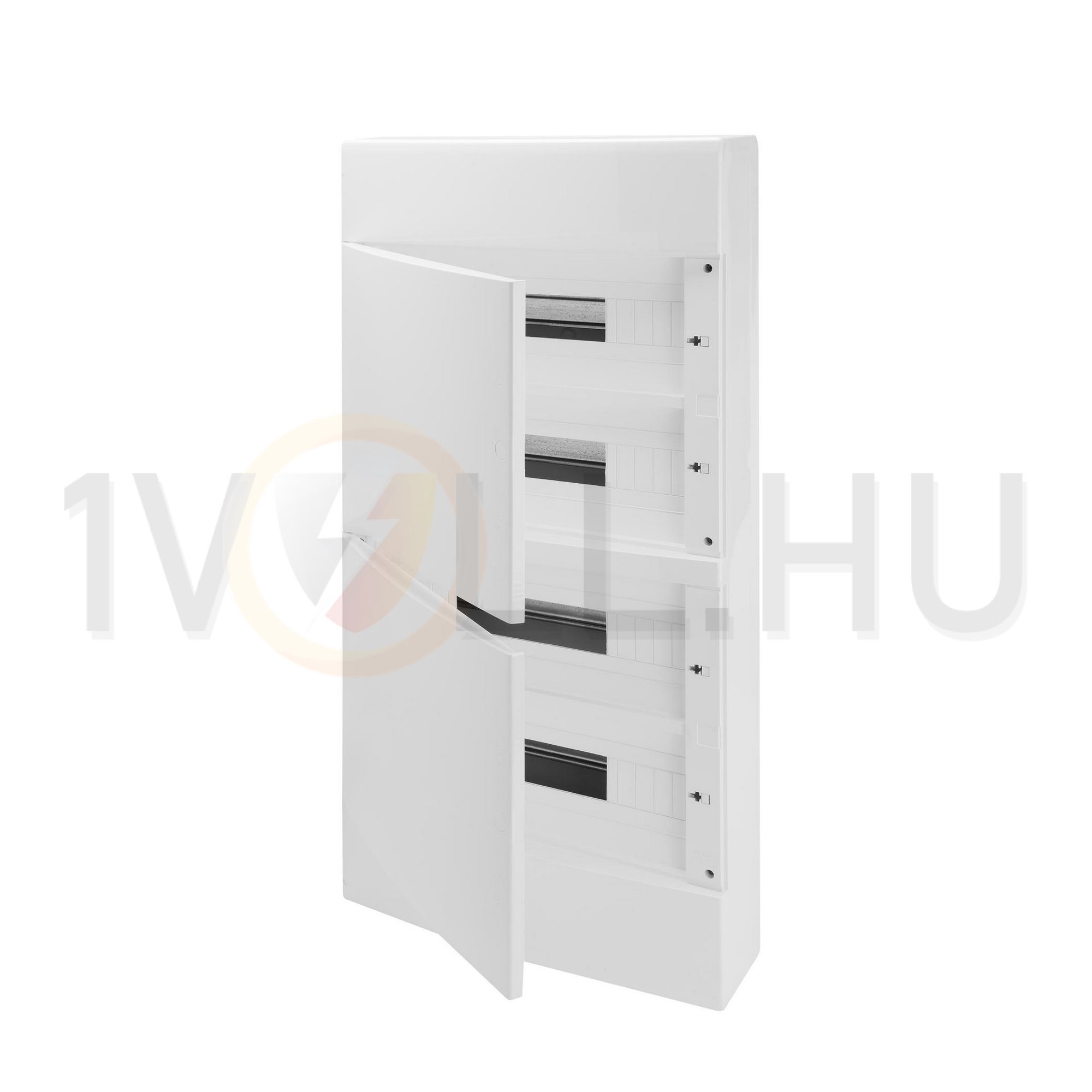 Kiselosztó 2xPE/N műanyag 4x 18M falonkívüli fehér IP40 teli ajtó 40CD GEWISS - GW40073BD