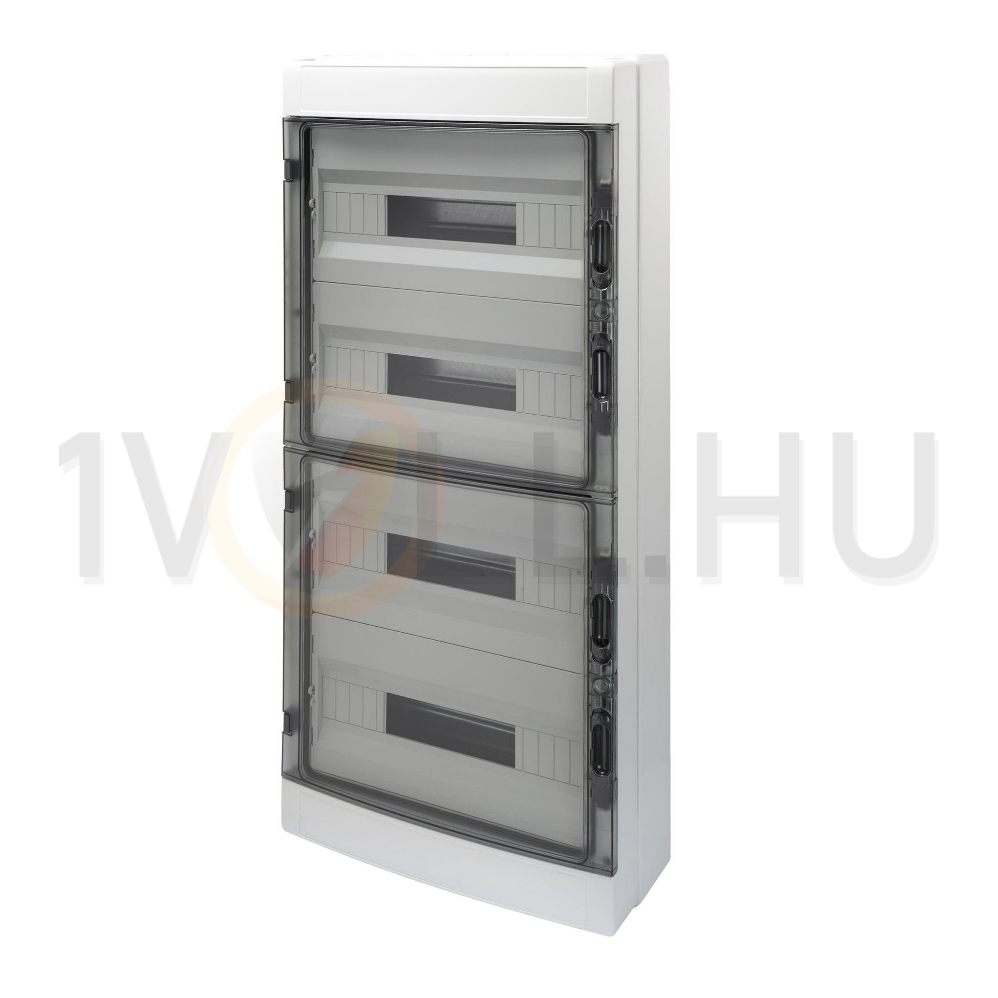 Kiselosztó 2xPE/N UV-álló DC1000V 4x 18M falonkívüli szürke IP65 átlátszó kivágott 40CDK GEWISS - GW40109BD