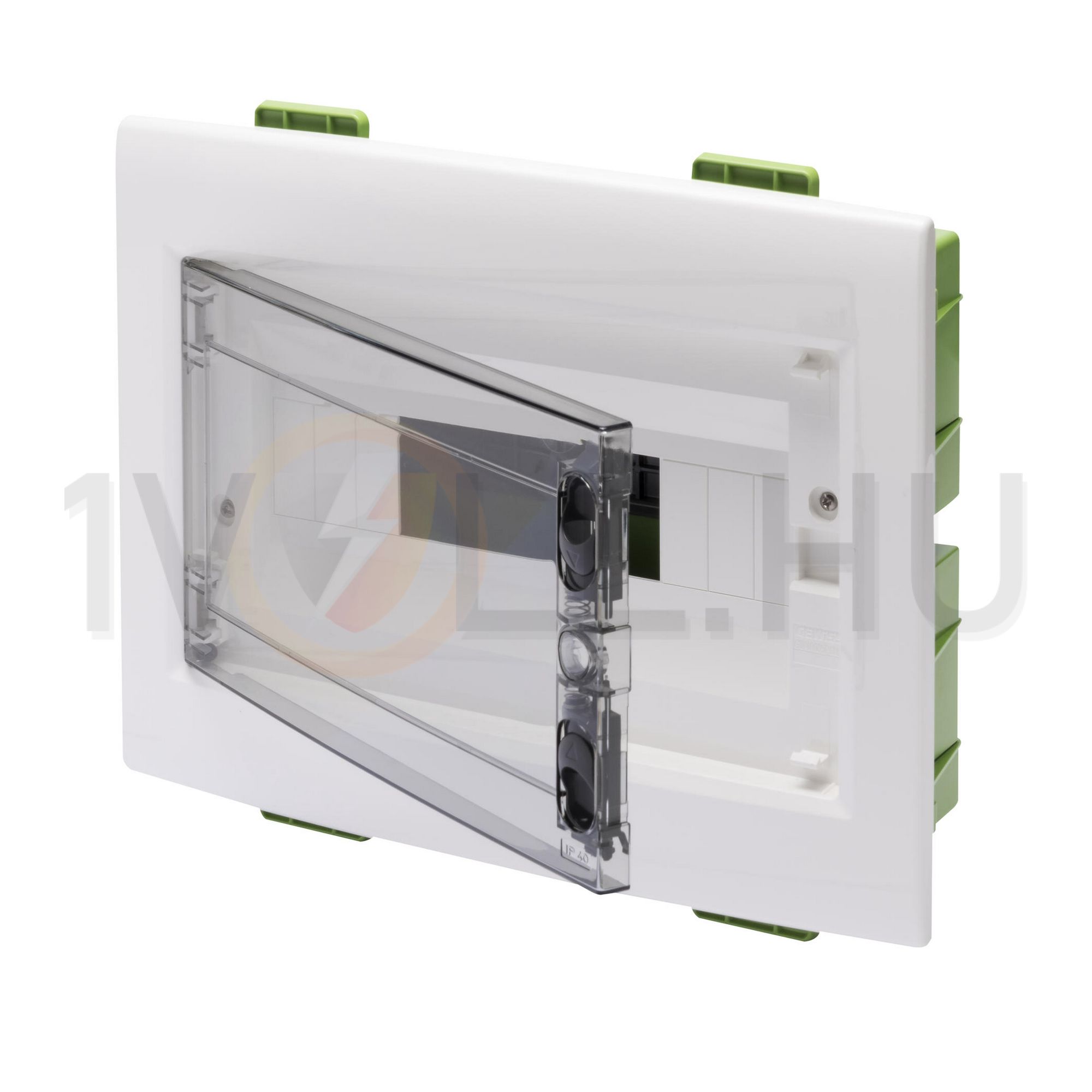 Kiselosztó 1x 12M üreges falba fehér IP40 átlátszó kivágott ajtó 40CDi GEWISS - GW40605PM