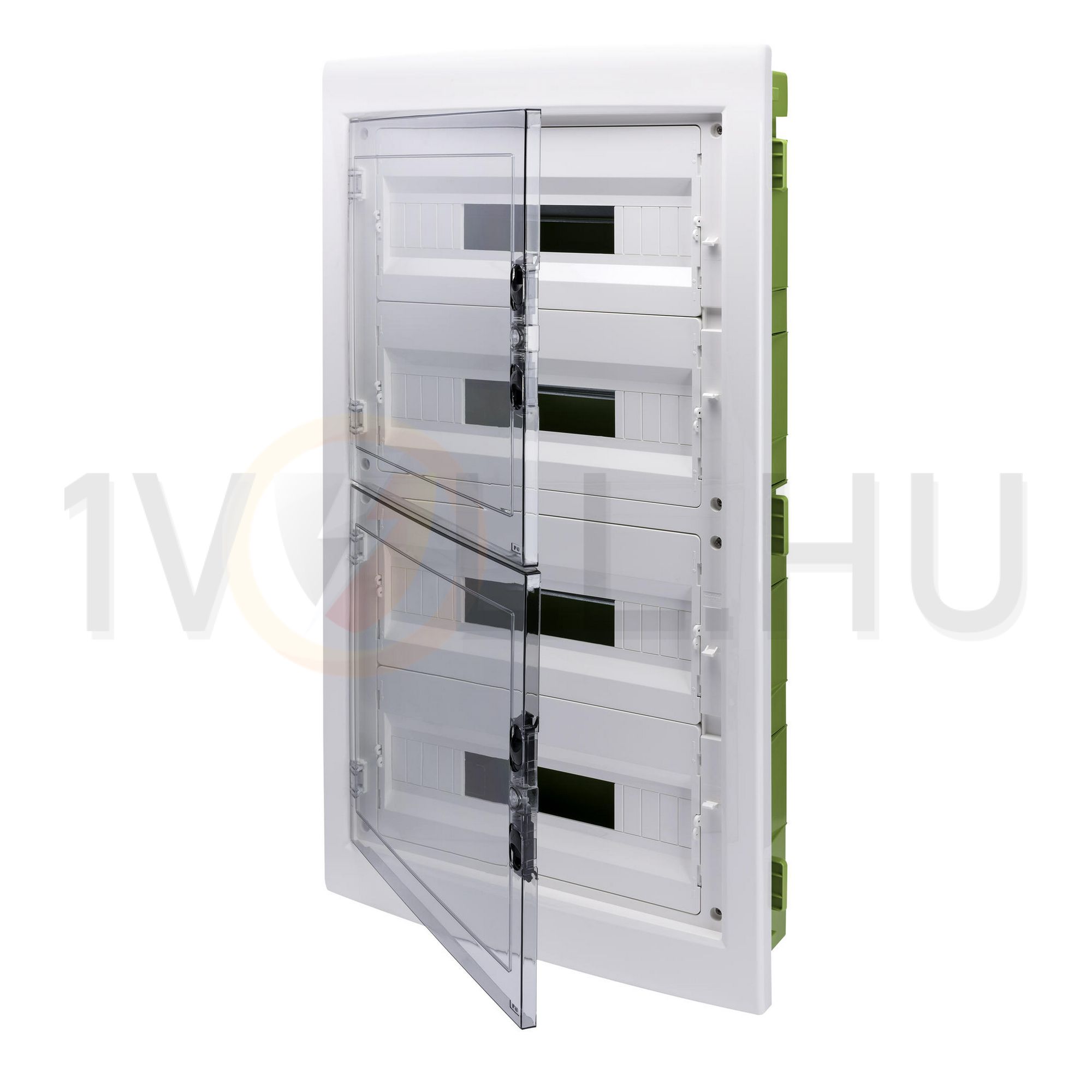 Kiselosztó 4x 18M üreges falba fehér IP40 átlátszó kivágott ajtó 40CDi GEWISS - GW40611PM