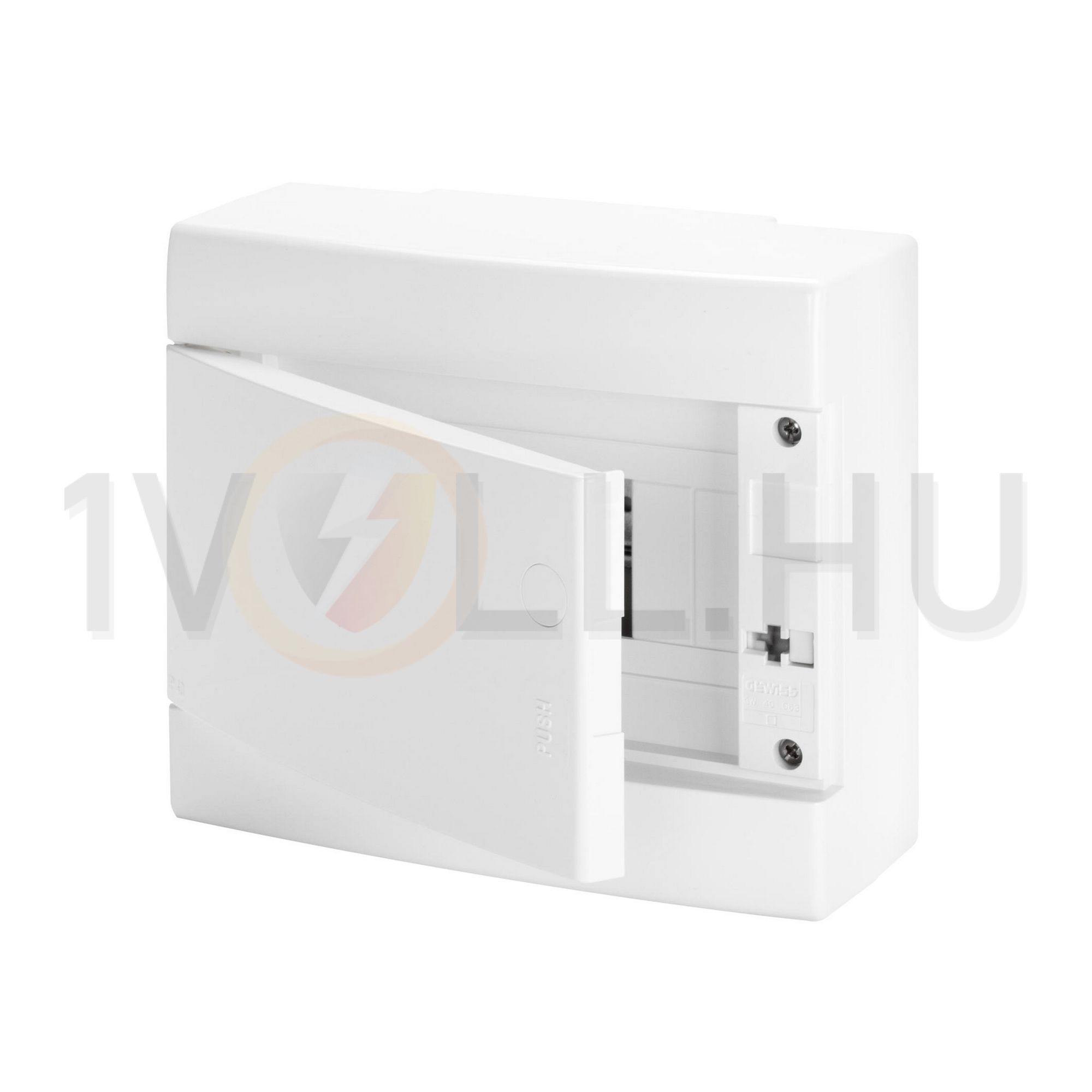 Kiselosztó PE/N műanyag 1x 12M falonkívüli fehér IP40 teli ajtó 40CD GEWISS - GW40065BS