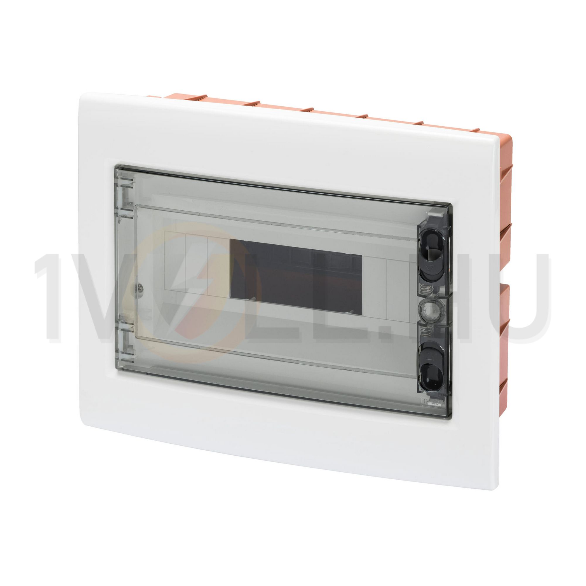 Kiselosztó PE/N műanyag 1x 12M süllyesztett fehér IP40 átlátszó kivágott ajtó 40CDi GEWISS - GW40605BS