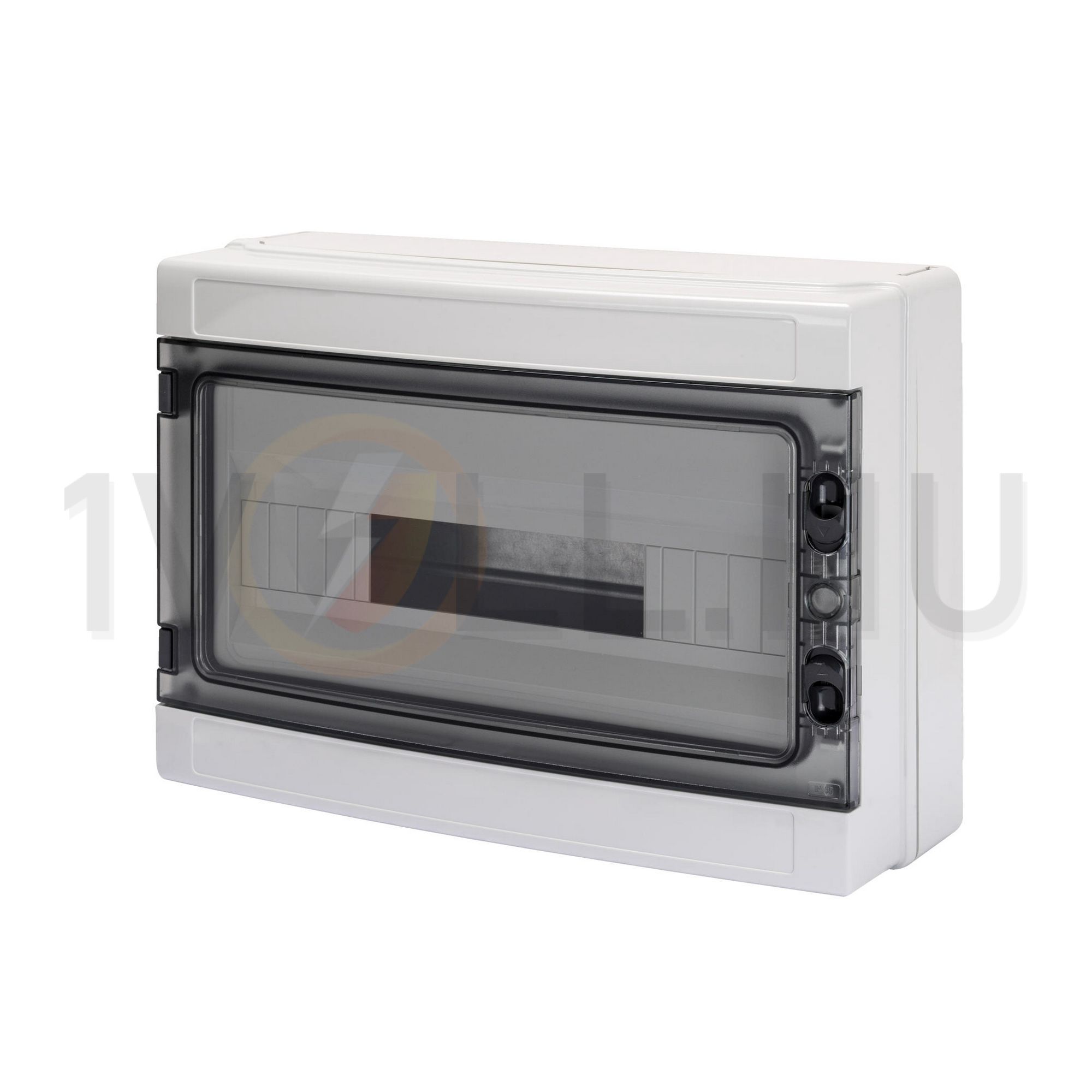 Kiselosztó PE/N UV-álló DC1000V 1x 18M falonkívüli szürke IP65 átlátszó kivágott 40CDK GEWISS - GW40106BS