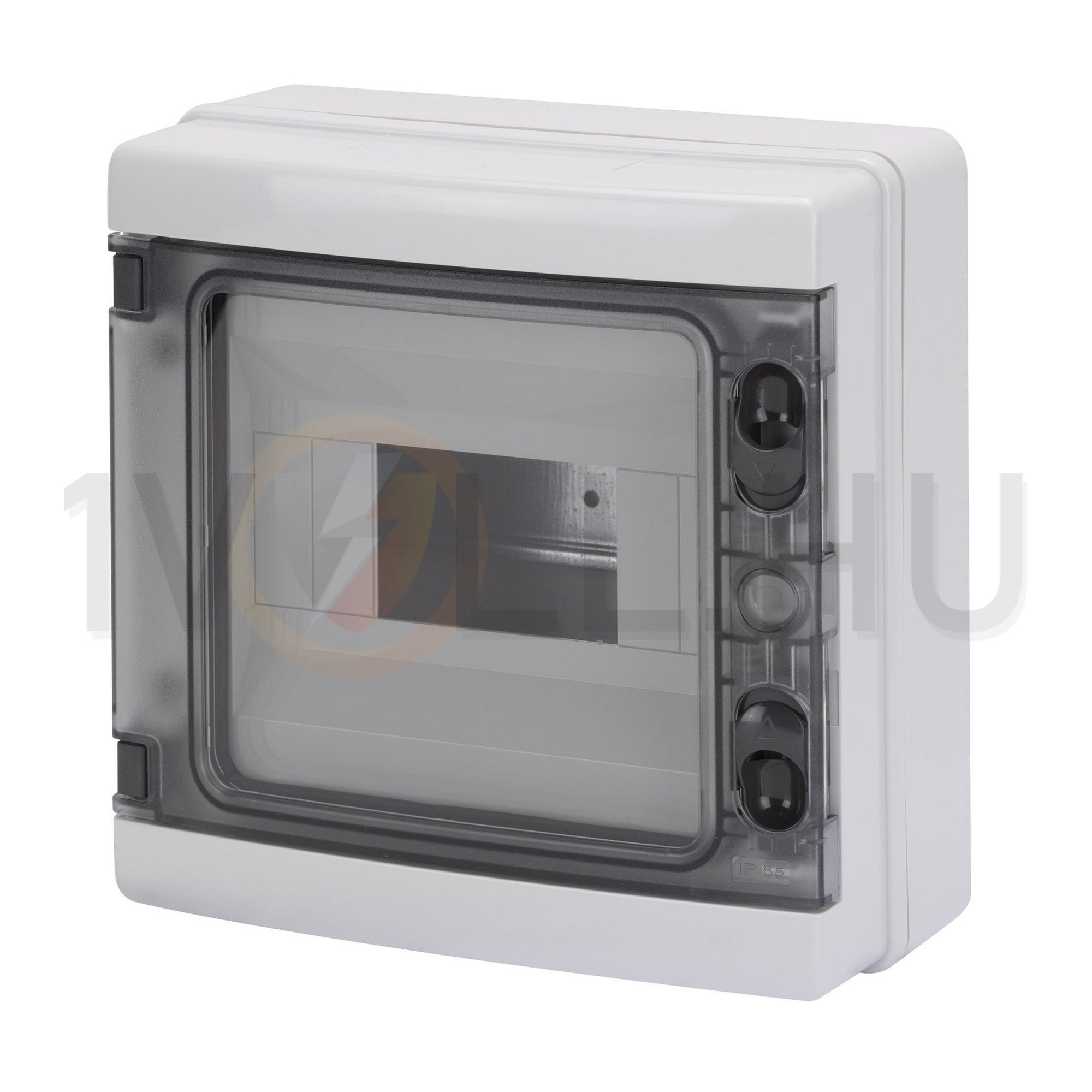 Kiselosztó PE/N UV-álló DC1000V 1x 8M falonkívüli szürke IP65 átlátszó kivágott ajtó 40CDK GEWISS - GW40102BS