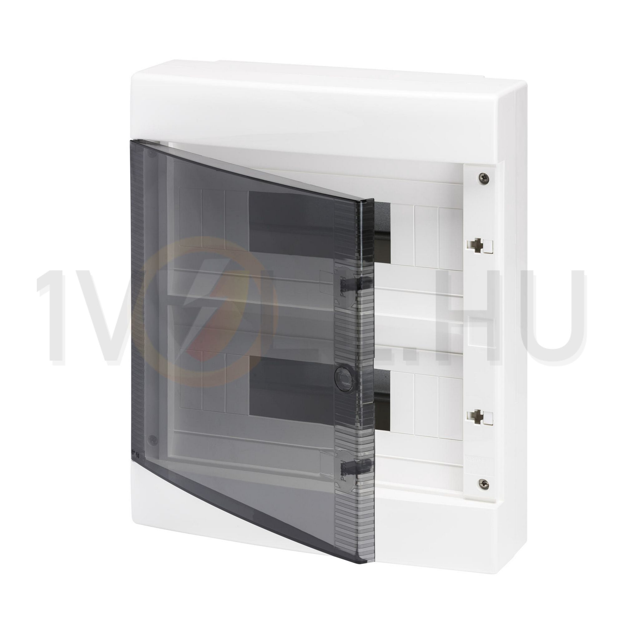 Kiselosztó PE/N műanyag 2x 12M falonkívüli fehér IP40 átlátszó kivágott ajtó 40CD GEWISS - GW40047BS