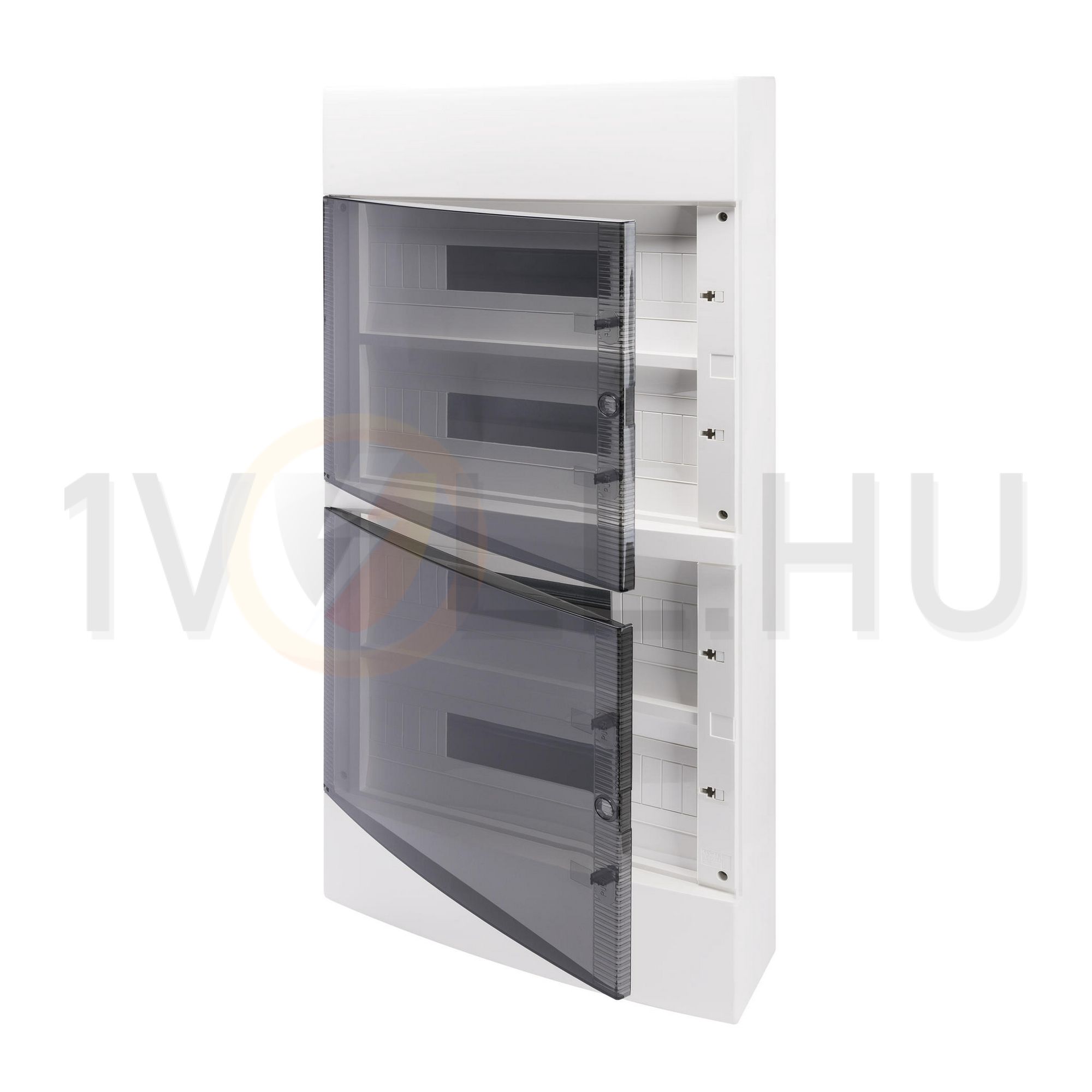 Kiselosztó PE/N műanyag 4x 18M falonkívüli fehér IP40 átlátszó kivágott ajtó 40CD GEWISS - GW40053BD