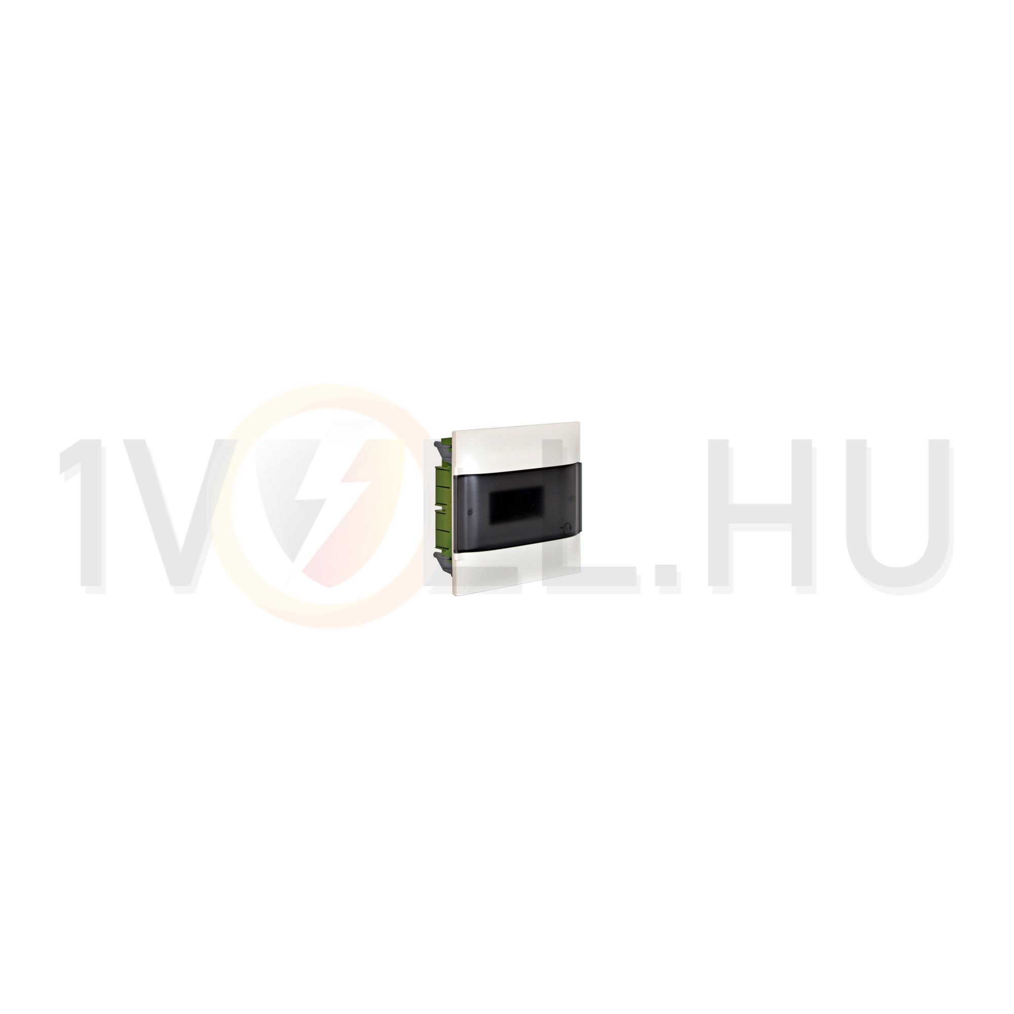 Kiselosztó PE/N-sín 63A műanyag 1x 8M üreges falba fehér IP40 átlátszó ajtó PractiboxS LEGRAND - 134178