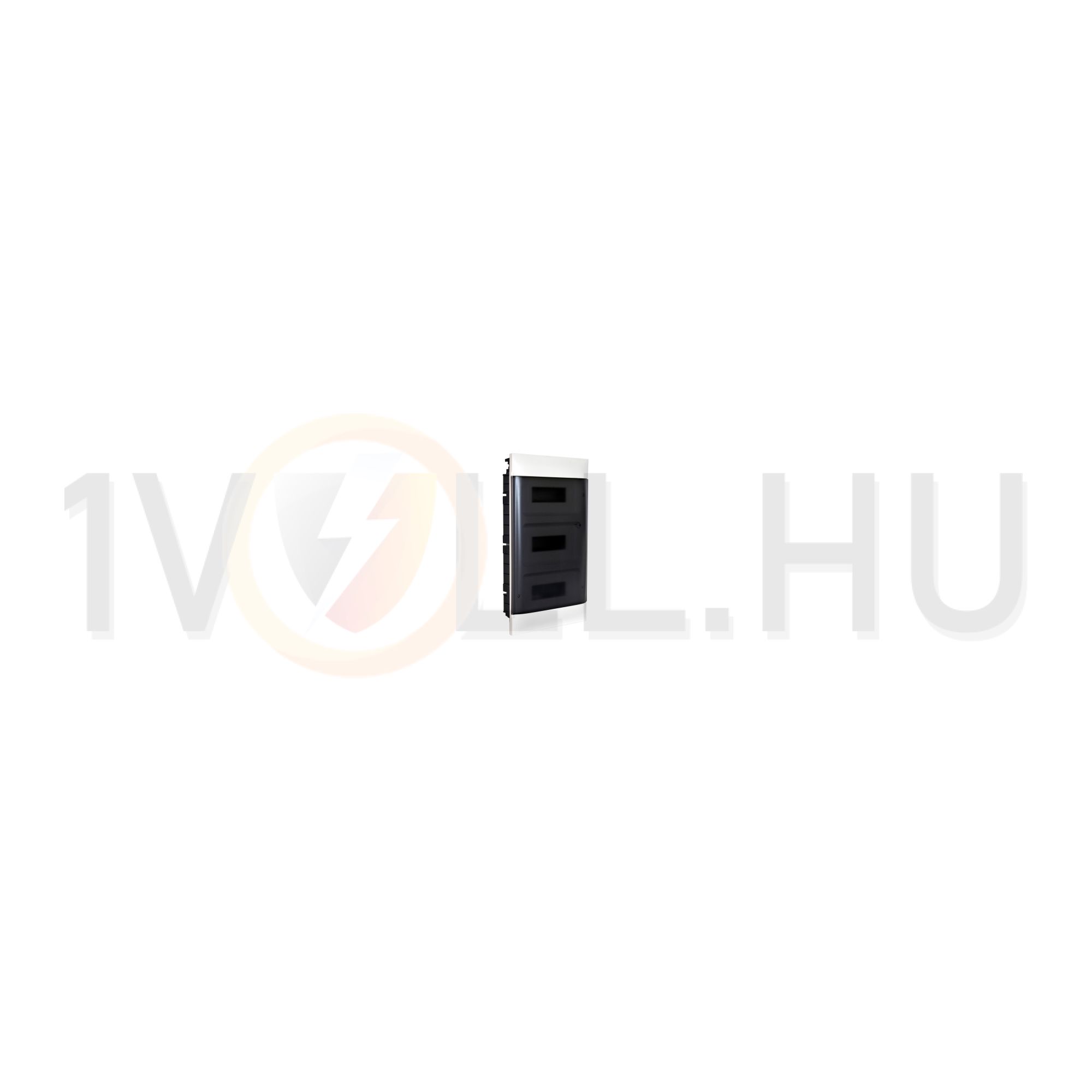 Kiselosztó PE/N-sín 90A műanyag 3x 12M üreges falba fehér IP40 átlátszó ajtó PractiboxS LEGRAND - 135173