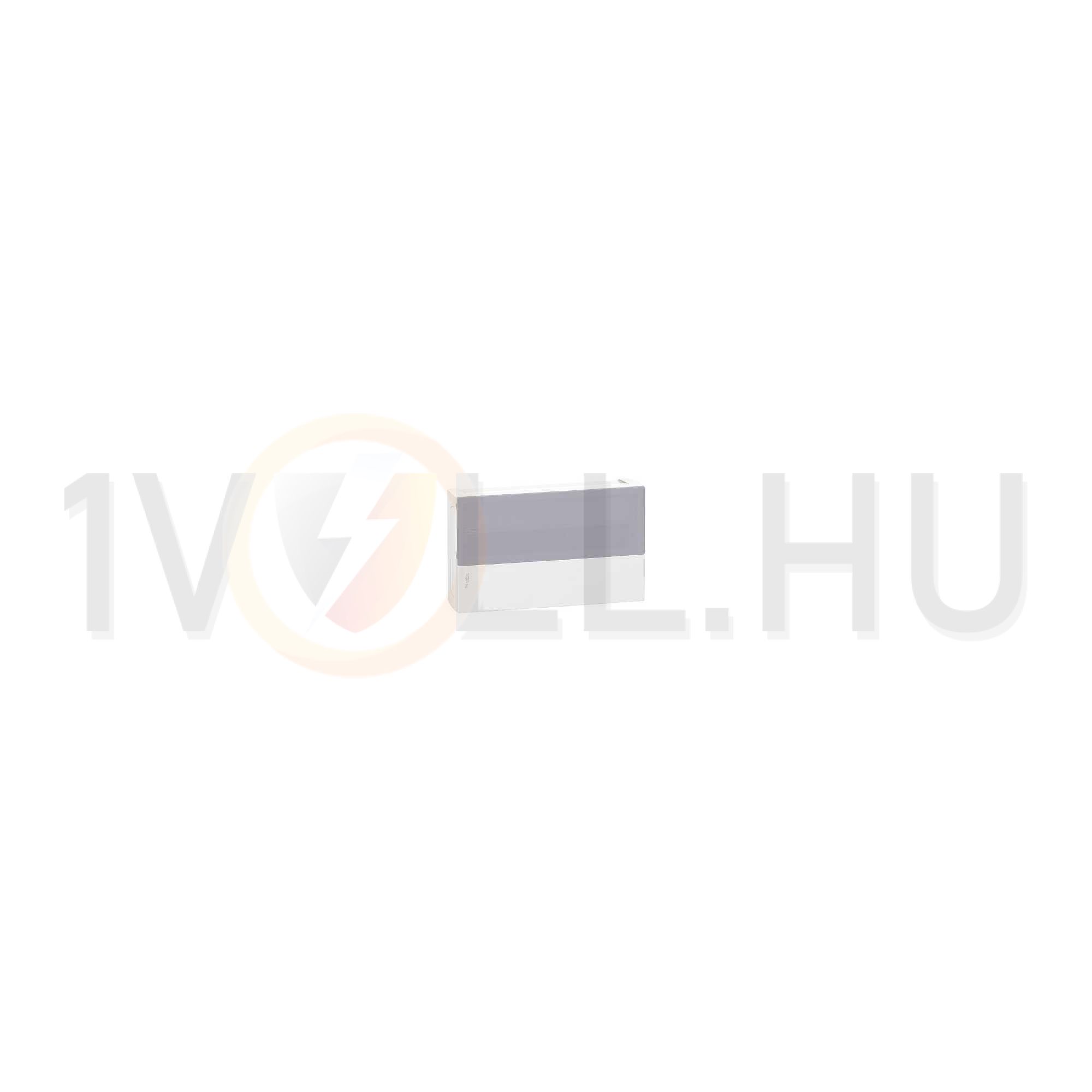 Kiselosztó PE/N-sínnel műanyag 1x 18M falonkívüli fehér IP40 átlátszó ajtó Mini Pragma Schneider - MIP12118T