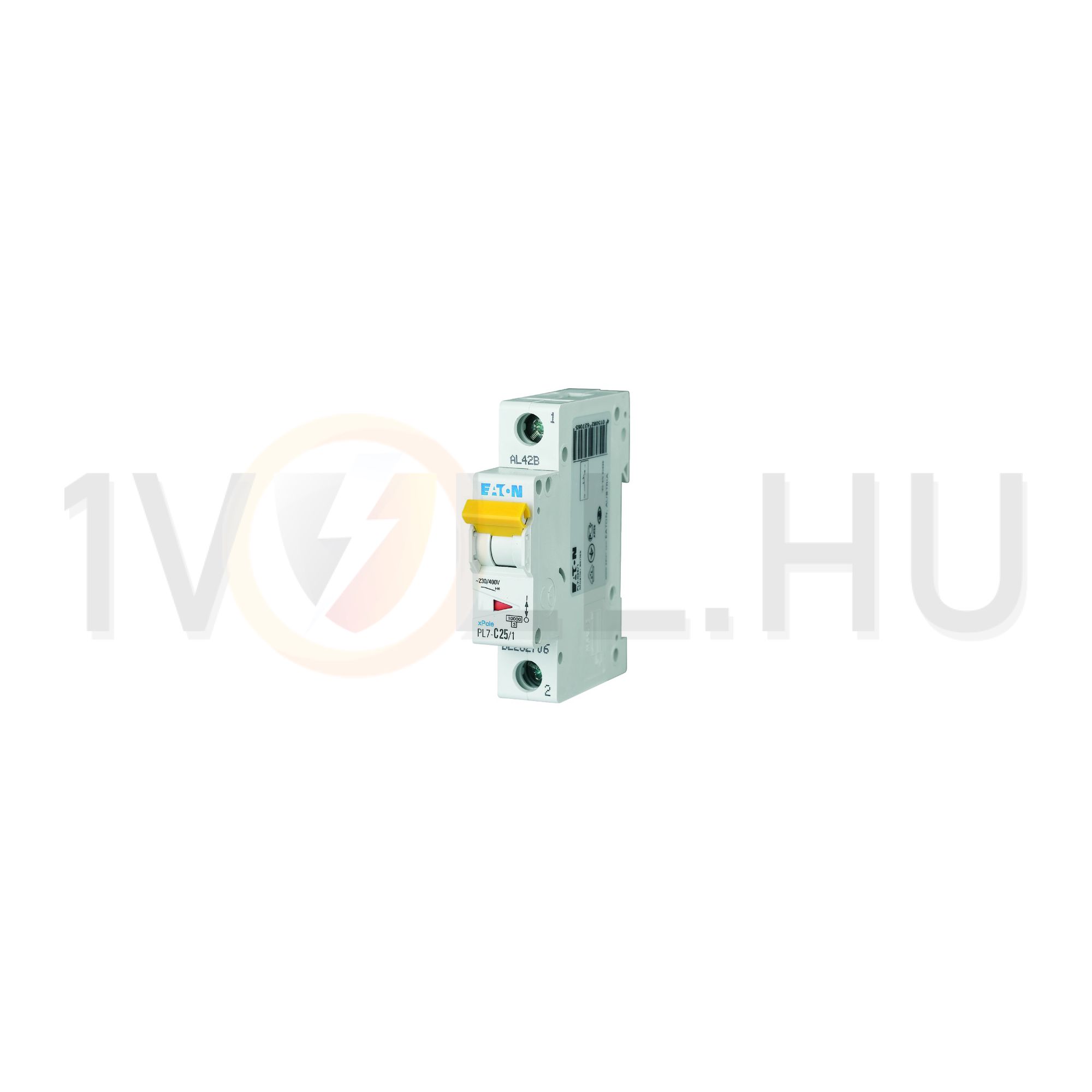 Kismegszakító 1P 25A C-jelleg 230V AC 10kA/60898 PL7-C25/1 EATON - 262706