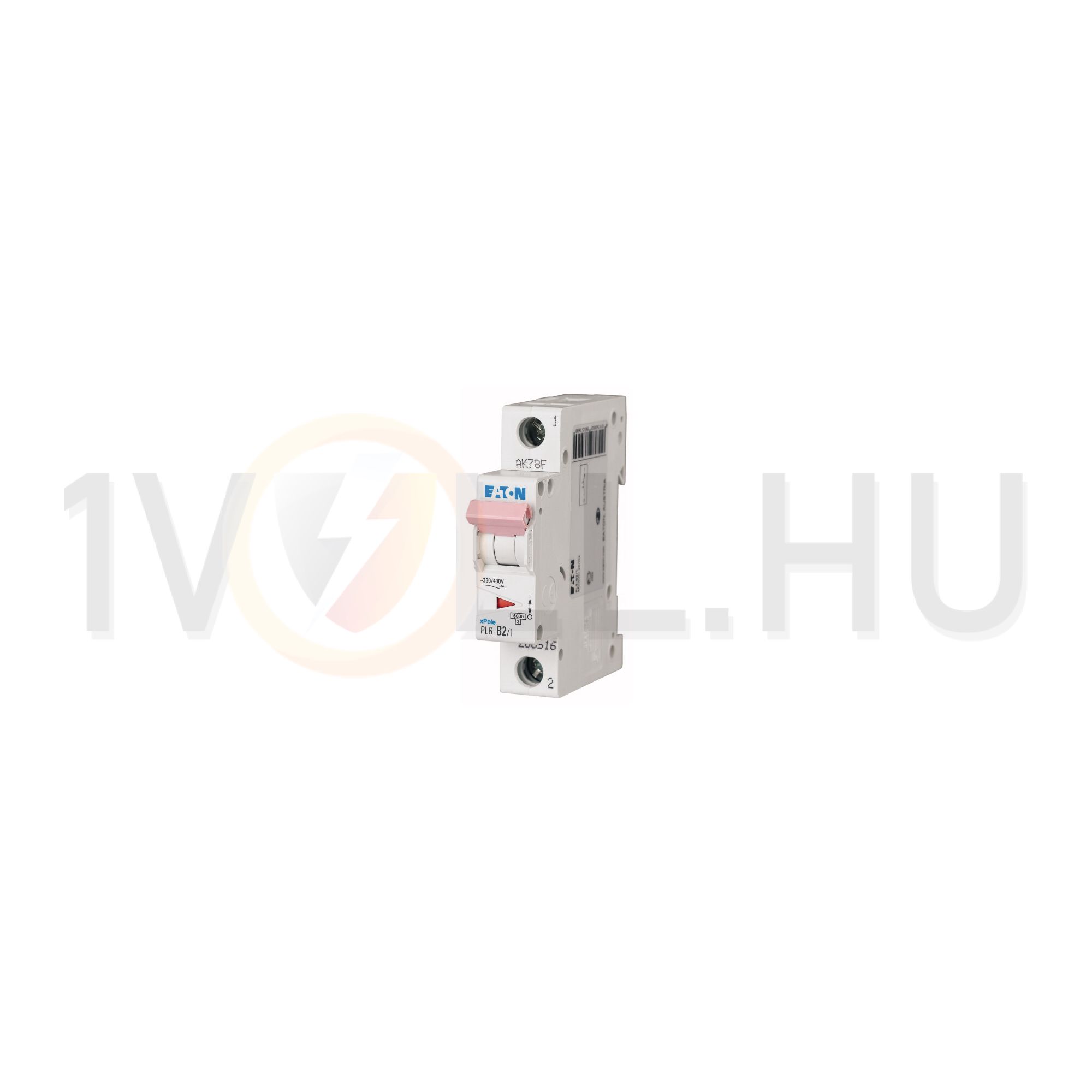 Kismegszakító 1P 4A B-jelleg 230V AC 6kA/60898 1M PL6-B4/1 EATON - 286517