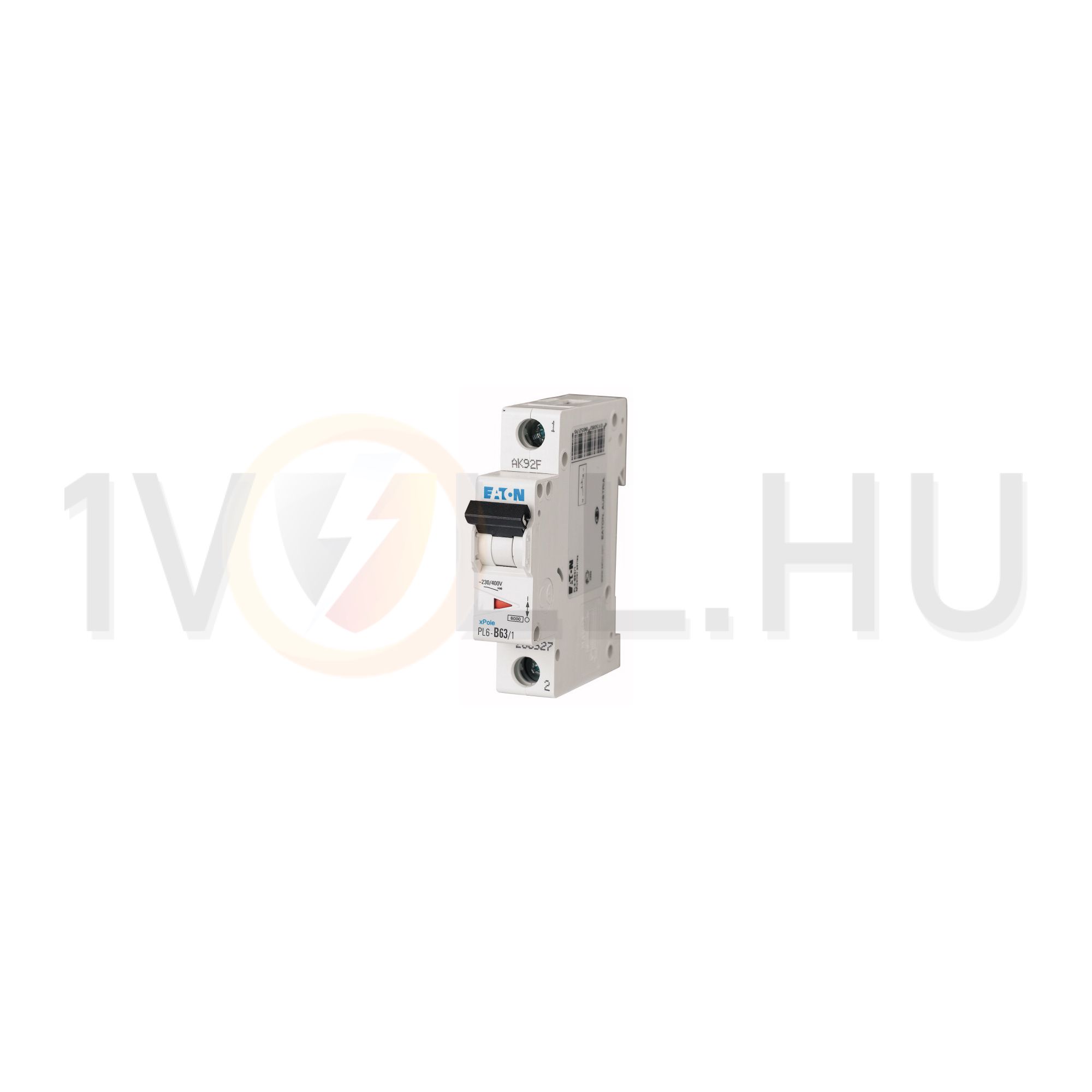 Kismegszakító 1P 63A C-jelleg 230V AC 6kA/60898 1M PL6-C63/1 EATON - 286539