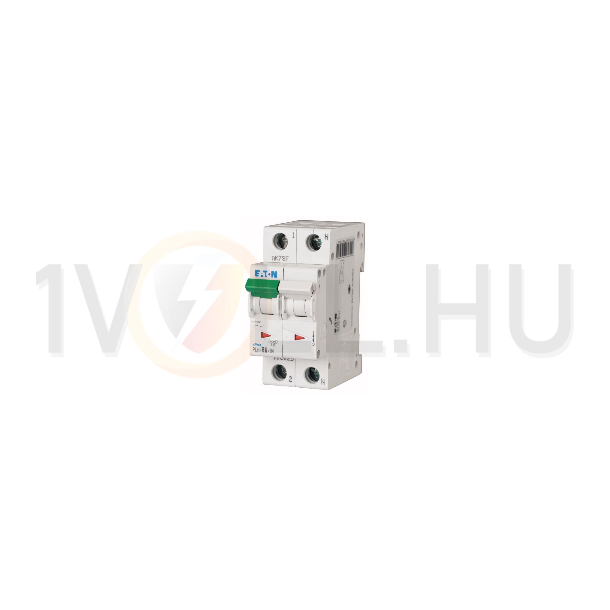 Kismegszakító 1P+N 6A C-jelleg 400V AC 6kA/60898 3M PL6-C6/1N EATON - 106031