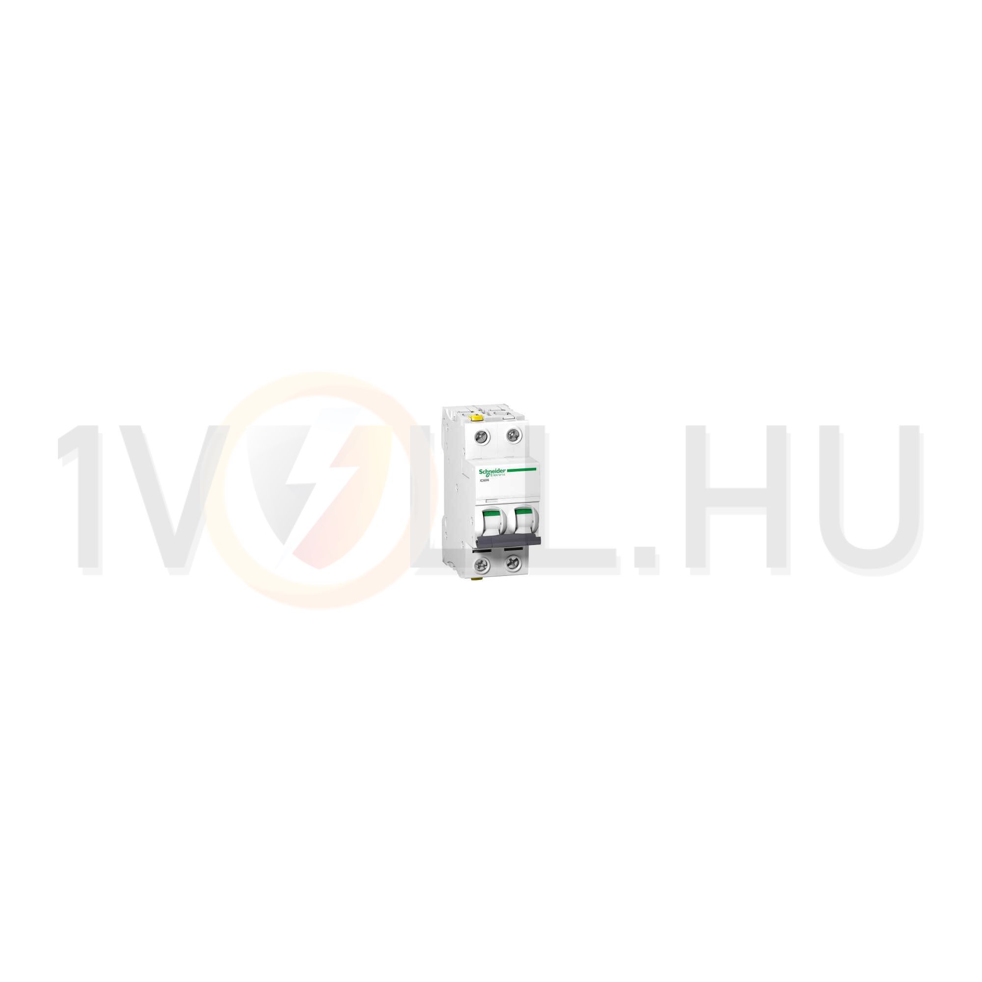 Kismegszakító 2P 4A C-jelleg 400V AC/DC 6kA/60898 50kA/60947 Acti9 iC60N Schneider - A9F04204