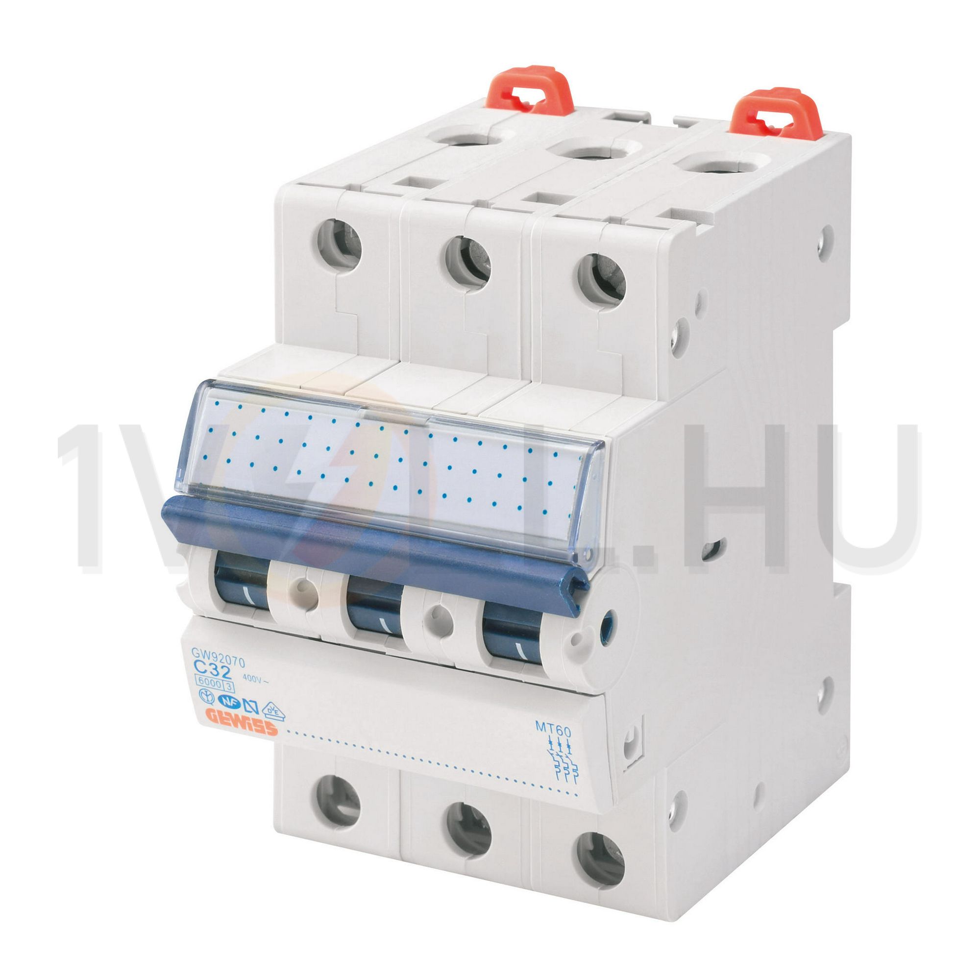 Kismegszakító 3P 10A C-jelleg 400V AC 4.5kA/60898 6kA/60947 MT45 GEWISS - GW92166