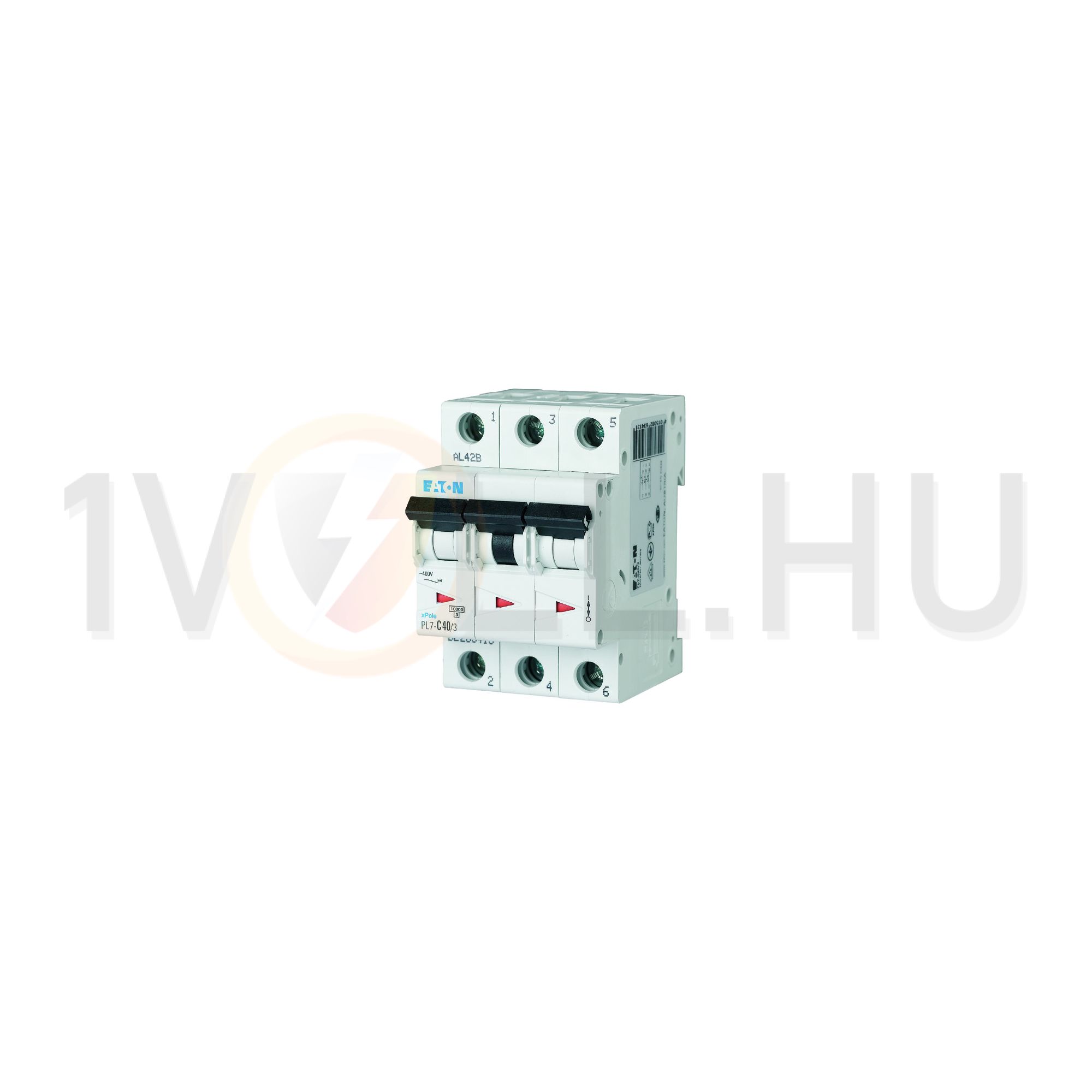 Kismegszakító 3P 40A C-jelleg 400V AC 10kA/60898 PL7-C40/3 EATON - 263413