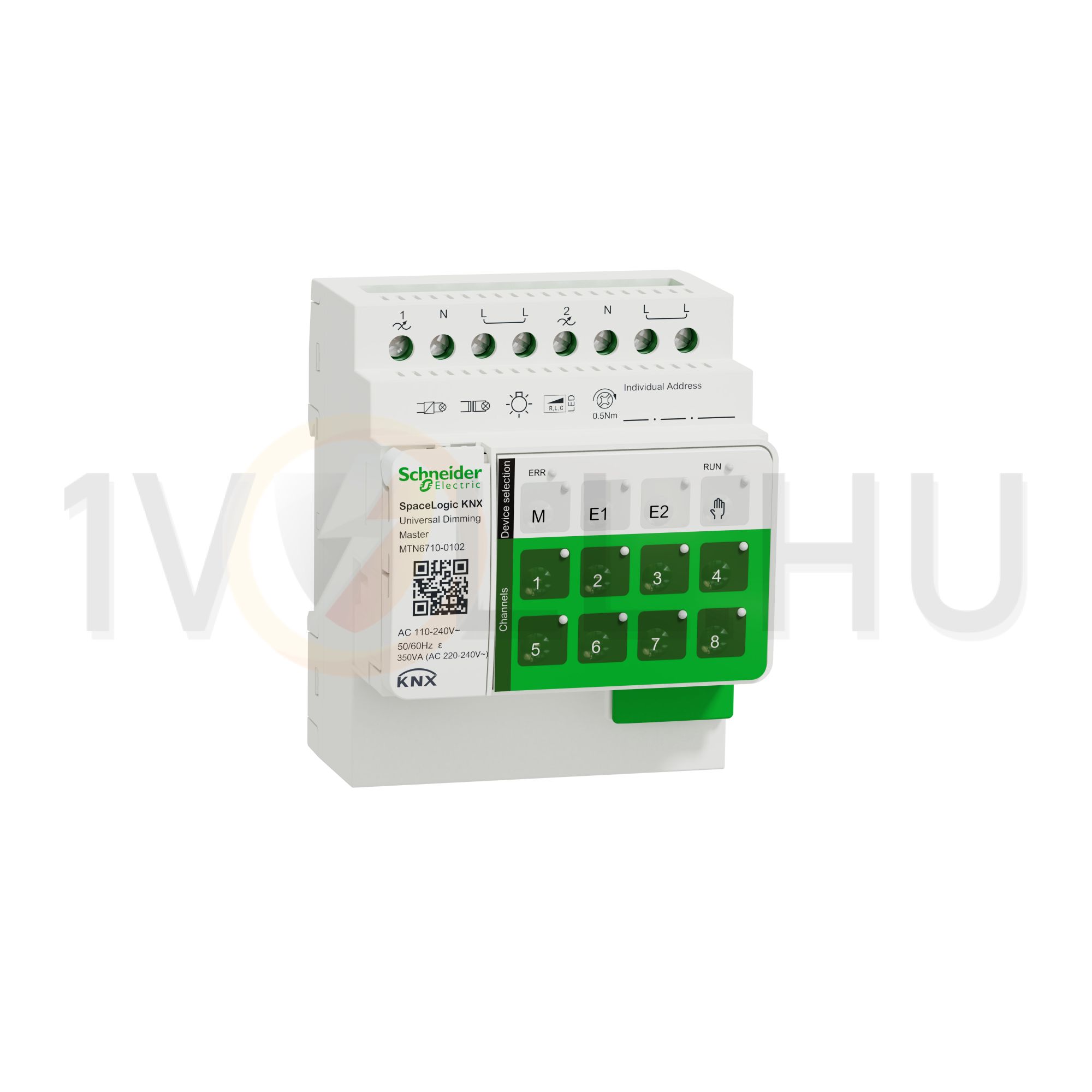 KNX dimmaktor master kalapsínre KNX 4M 20-700W 230V SpaceLogic Schneider - MTN6710-0102