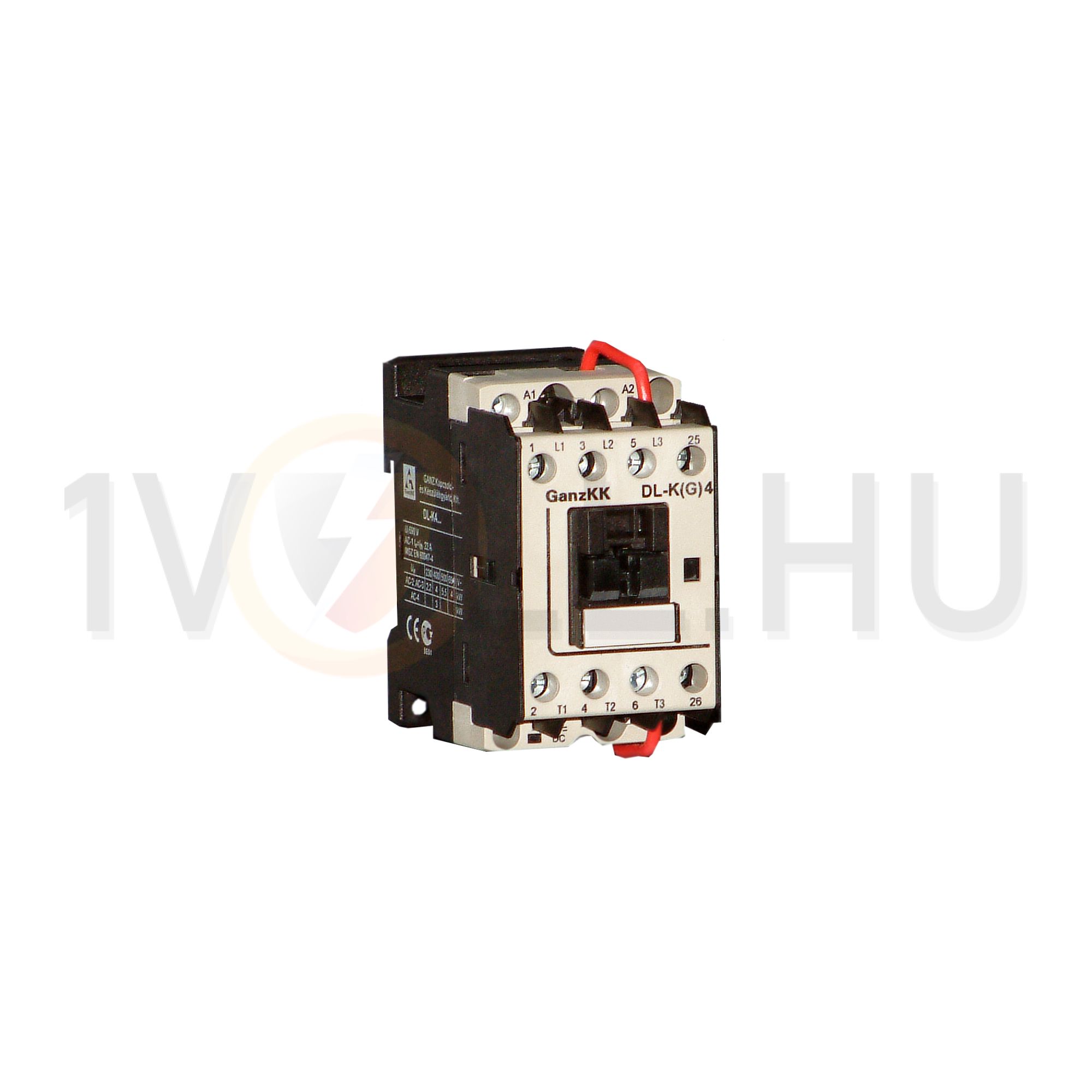 Kontaktor (mágnesk) 4kW/400VAC-3 3Z 24VDC csavaros 22A/AC-1/400V DIL-K(G)4 Ganz KK - 150-0001-210-DL
