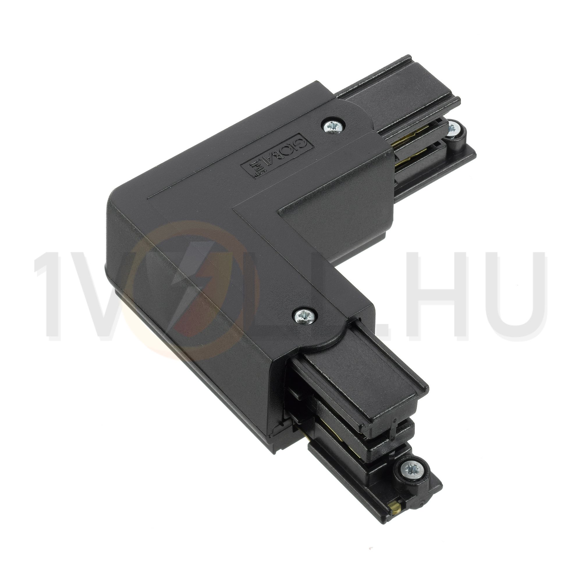 L-kanyarelem 3F világítási sínhez 16A bal 230-400V 3F falonkívüli fekete alumínium XTS 34-2 LIVAL - 19170342