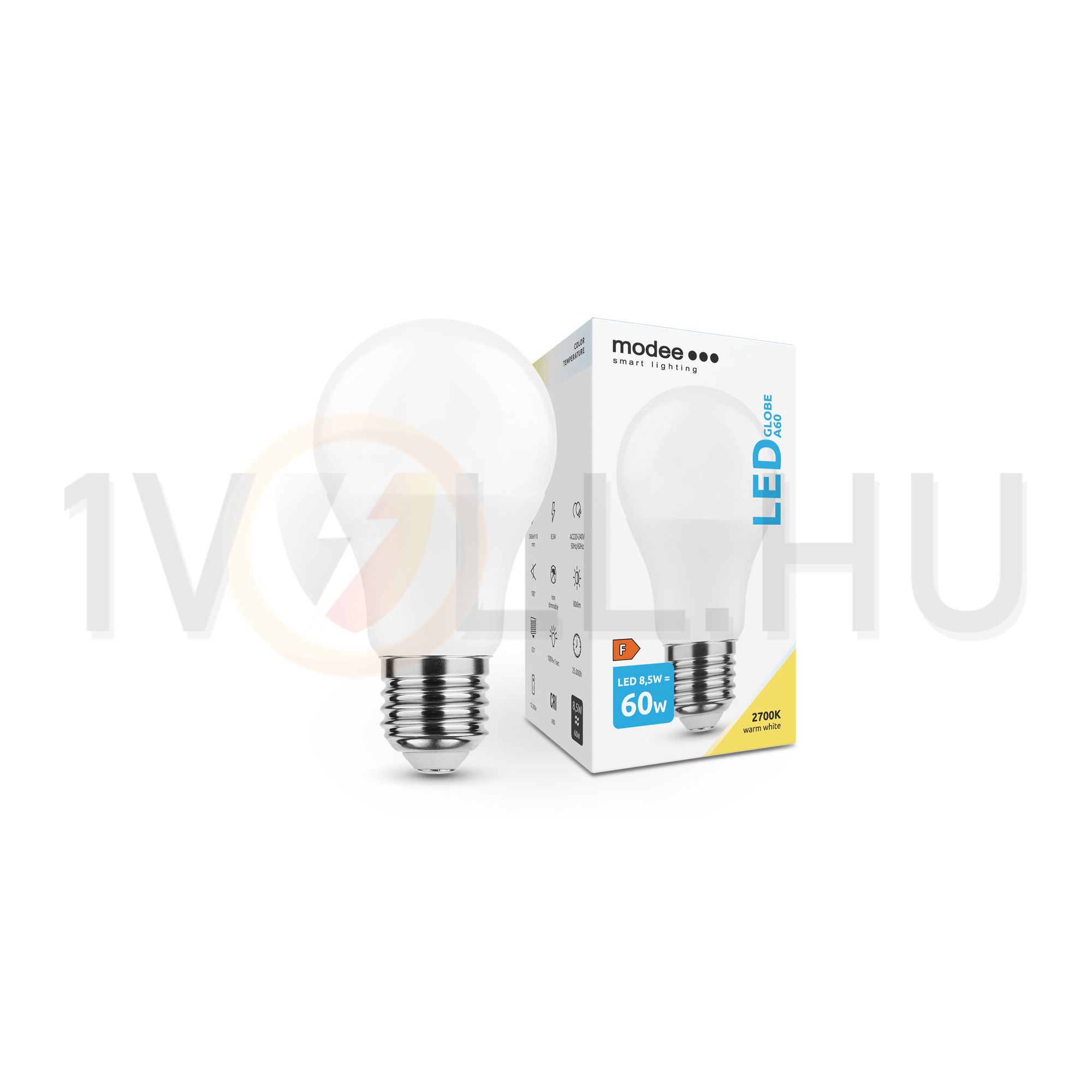 LED lámpa A60 körte A 8,5W- 60W E27 806lm 827 220-240V AC 25000h 270° 2700K Modee - ML-G2700K8,5WE27
