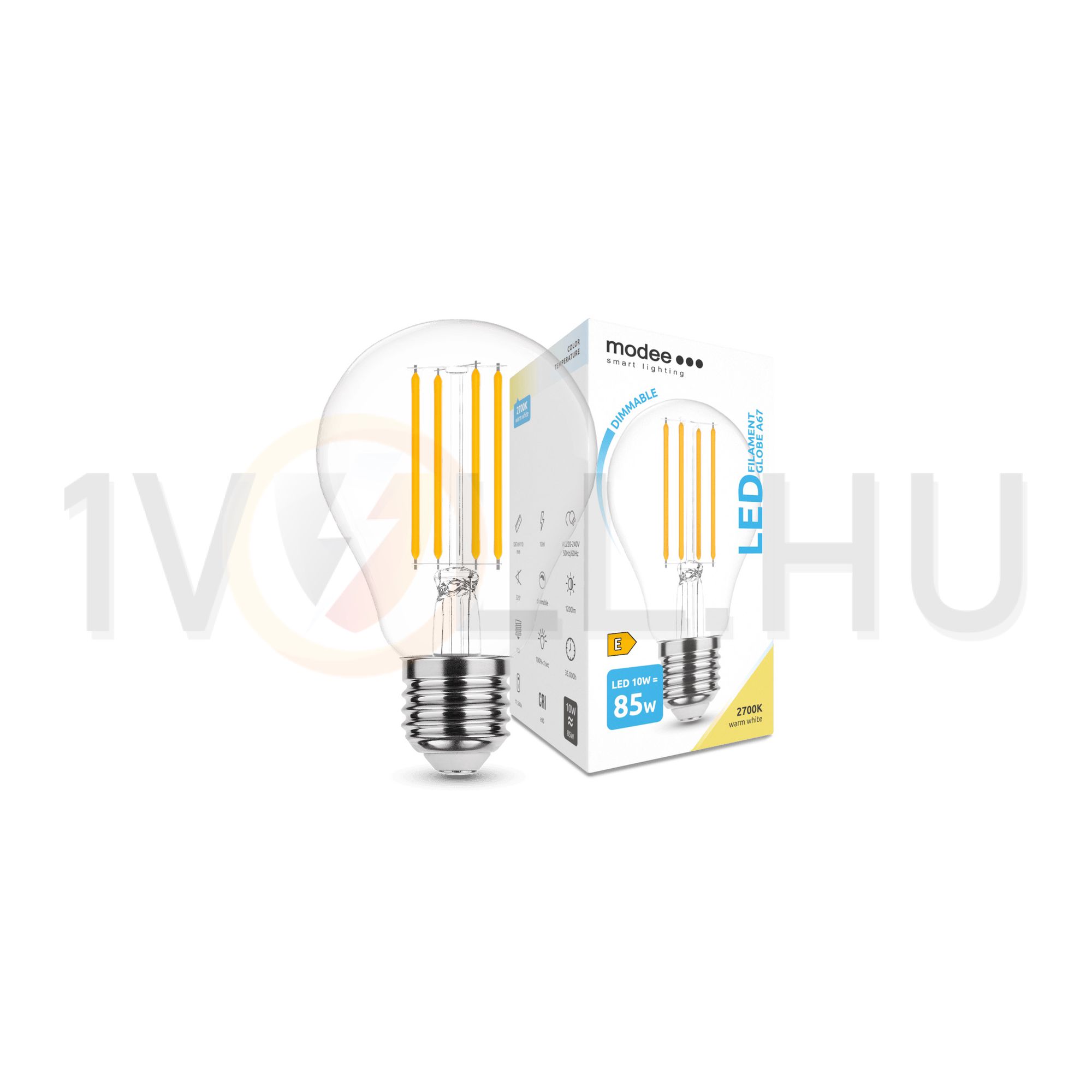 LED lámpa A67 DIM körte A filament 10W- 90W E27 1350lm 827 DIM 220-240V AC 35000h 360° Modee - ML-A67F2700K10WE27D