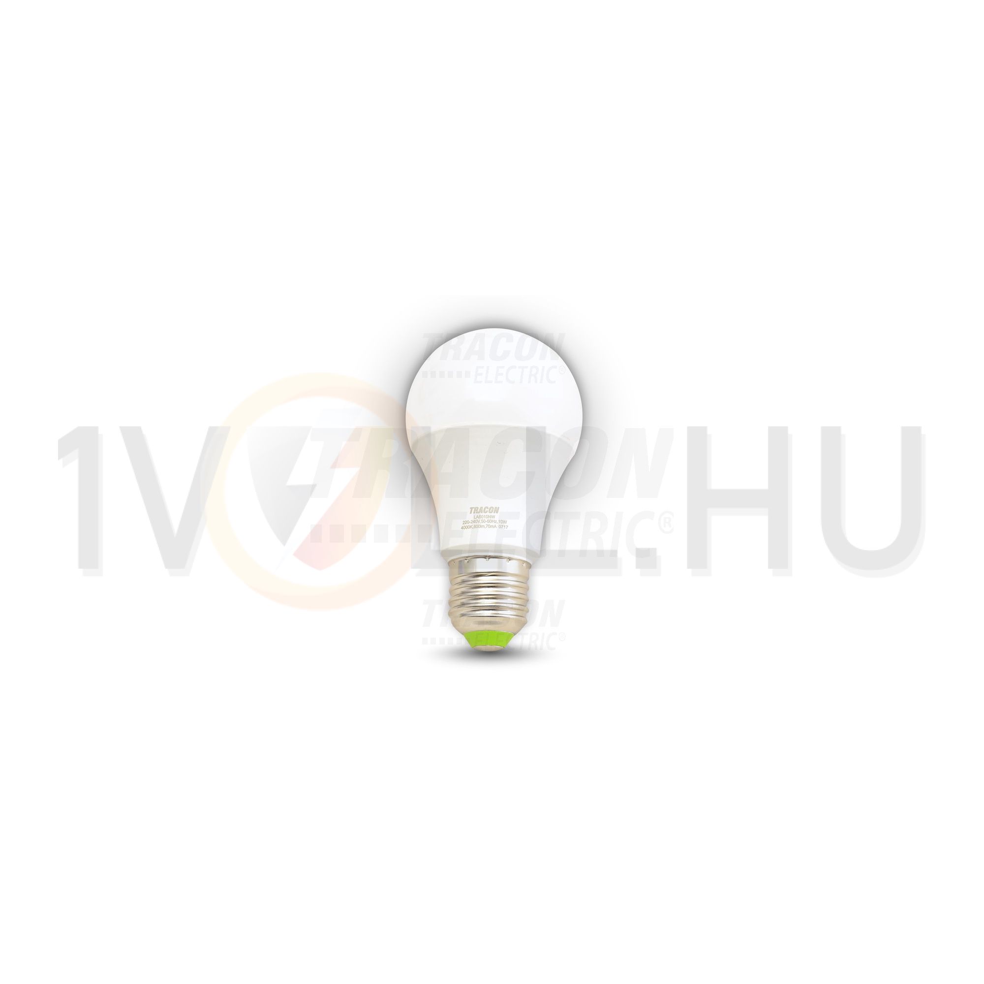 LED lámpa gömb 10W 75W 230V AC E27 820lm 840 250° 25000h A+-en.o. 4000K TRACON - LA6010NW