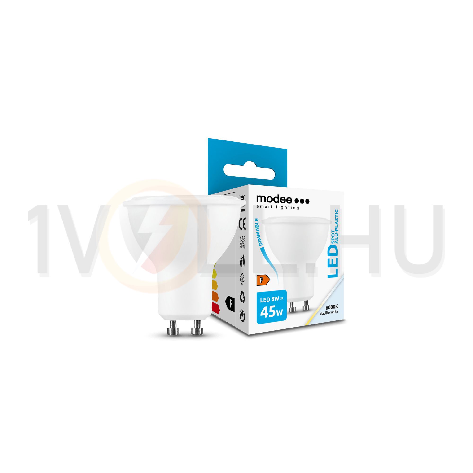 LED lámpa spot alu-műa DIM tükrös PAR16 6W- 45W GU10 550lm 860 DIM 220-240V AC 25000h 110° Modee - ML-GU10P6000K6WDN