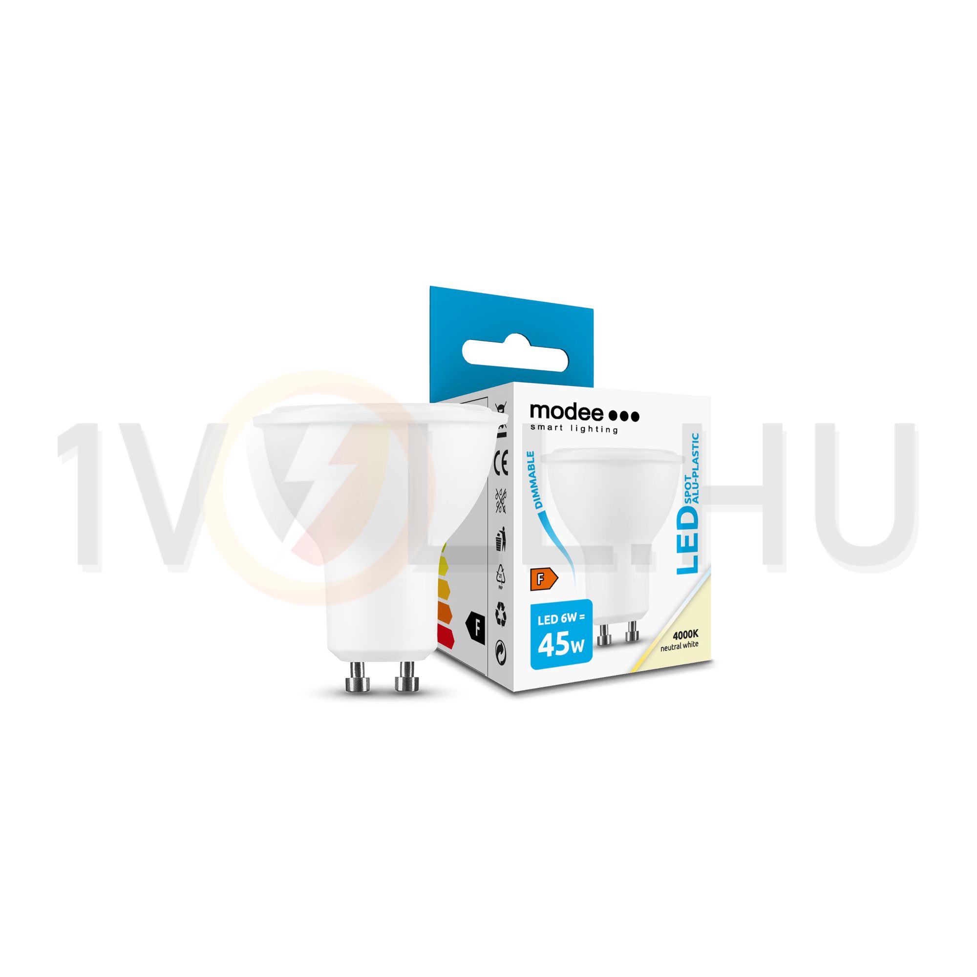 LED lámpa spot alu-műa tükrös PAR16 6W- 45W GU10 550lm 840 DIM 220-240V AC 25000h 110° Modee - ML-GU10P4000K6WDN