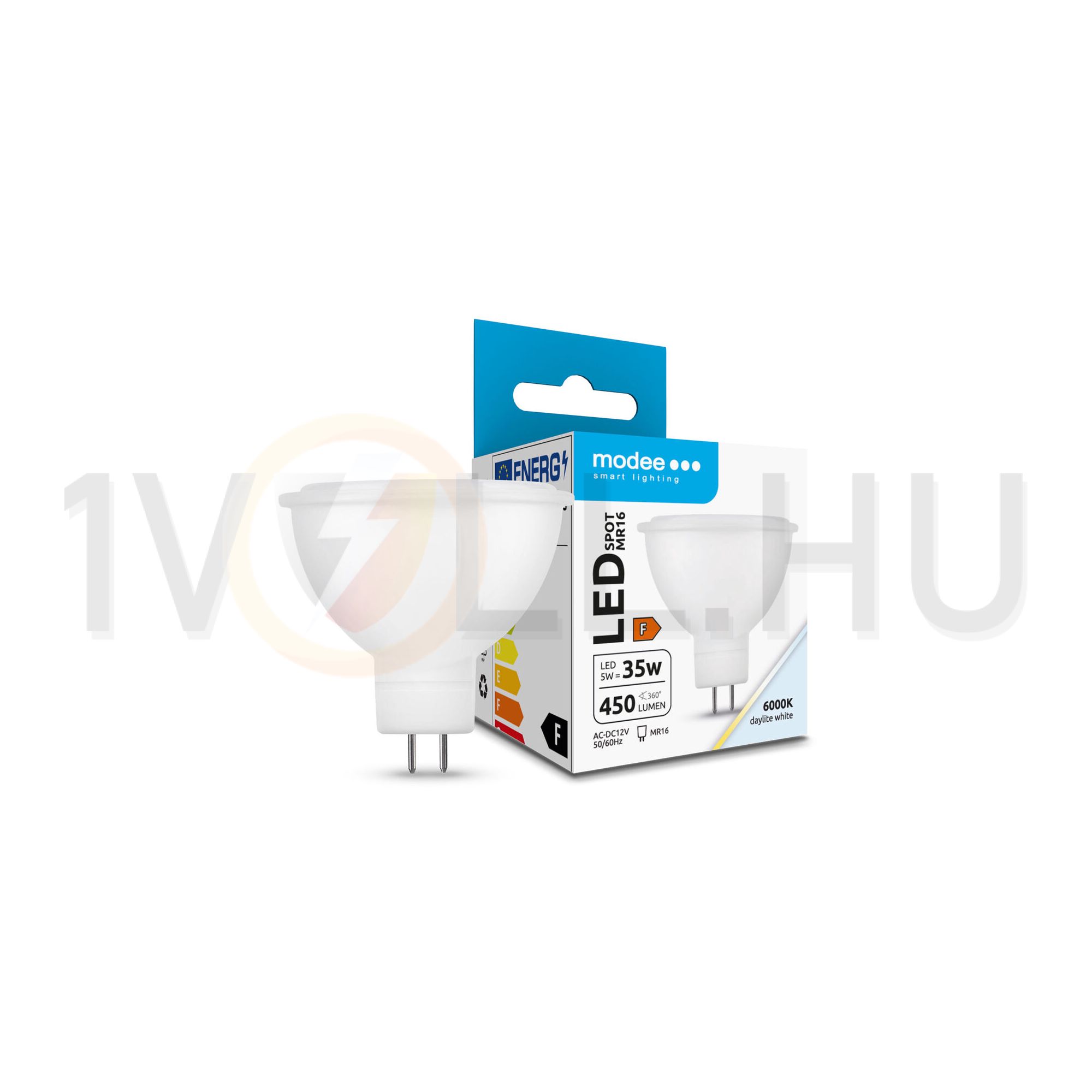 LED lámpa spot tükrös MR16 5W- 35W GU5.3 450lm 860 220-240V AC 25000h 100° 6000K Modee - ML-MR166000K5WN
