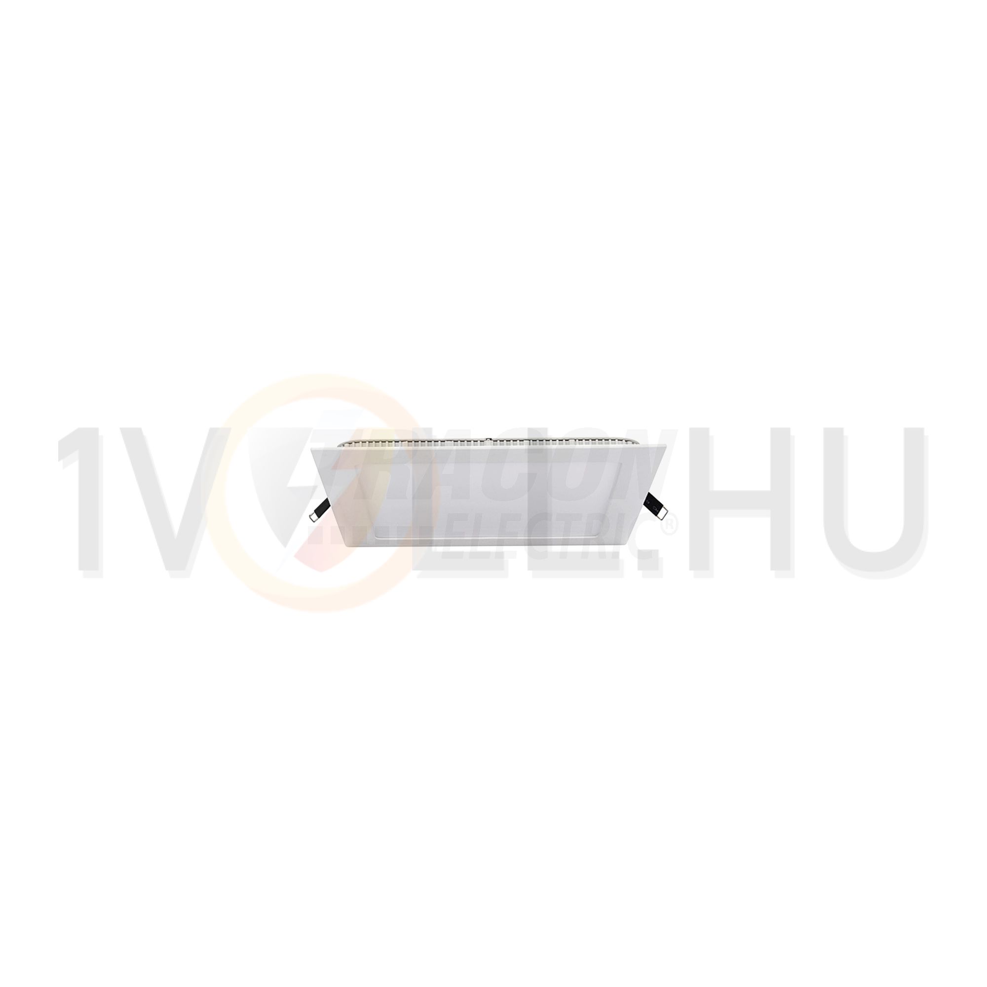 LED panel négyzetes 25000h süllyesztett 1x 12W 230V 850lm 4000K IP40 elektronikus-előtét TRACON - LED-DLN-12NW