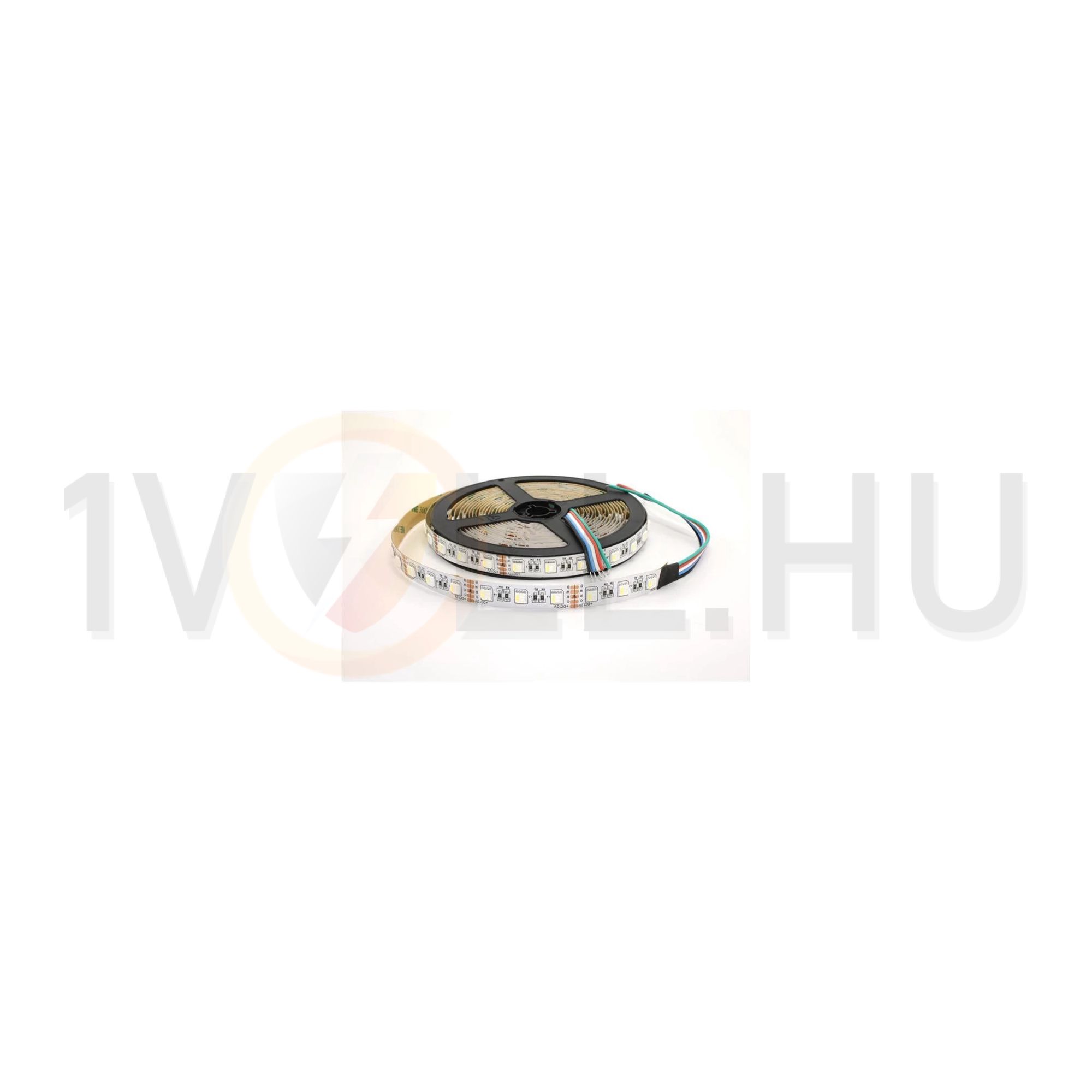 LED szalag RGBW beltéri 12V DC 12W/60LED(5050)/m RGBW színváltós+natural white nyákos - CLE15629NW