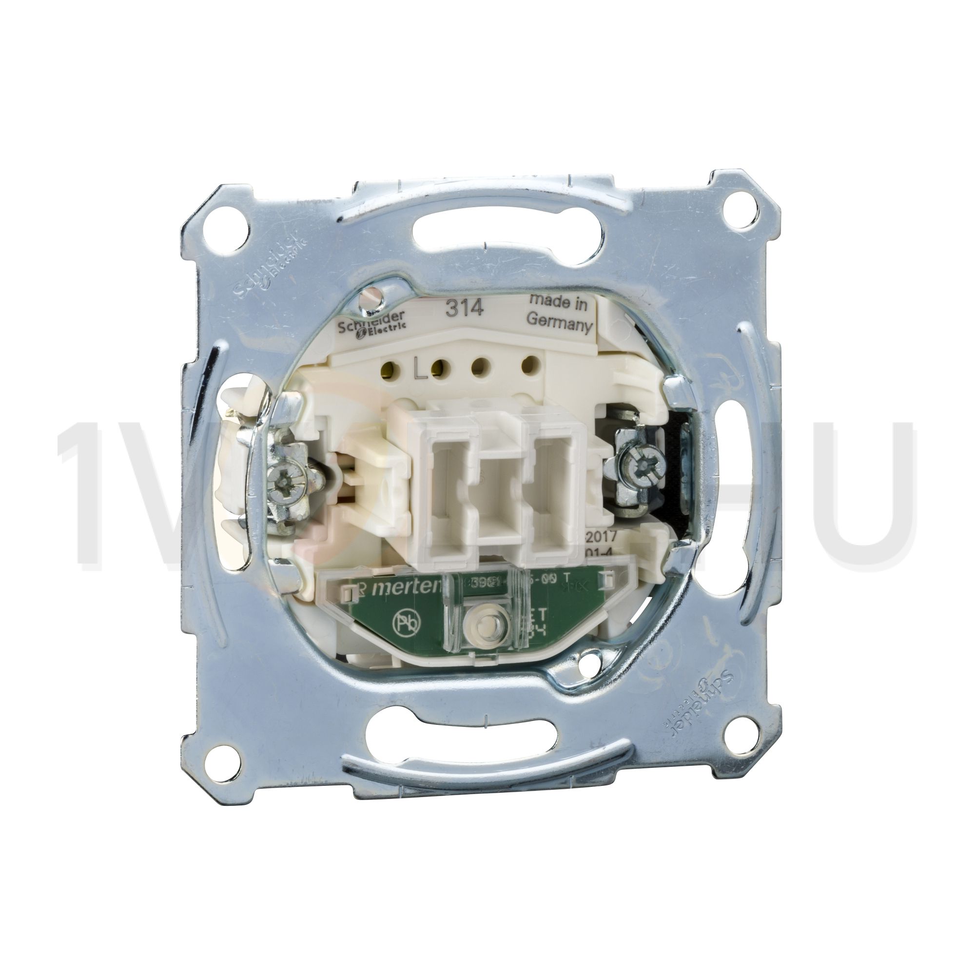 Merten 106 váltókapcsoló +jelzőfény betét süllyesztett rugós IP20 billentyű/gomb Schneider - MTN3136-0000