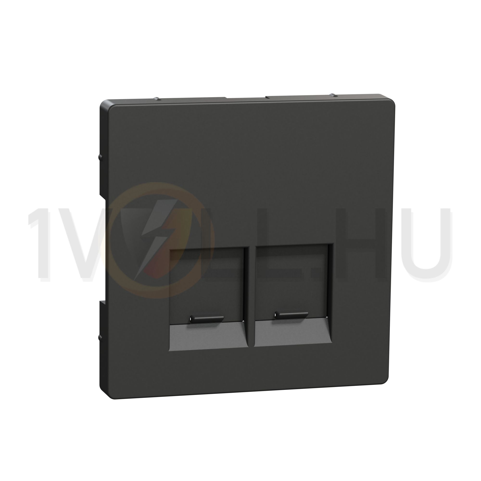 Merten D-Life fedlap 2xRJ45 adatcsatlakozóhoz műanyag antracit Schneider - MTN4572-6034