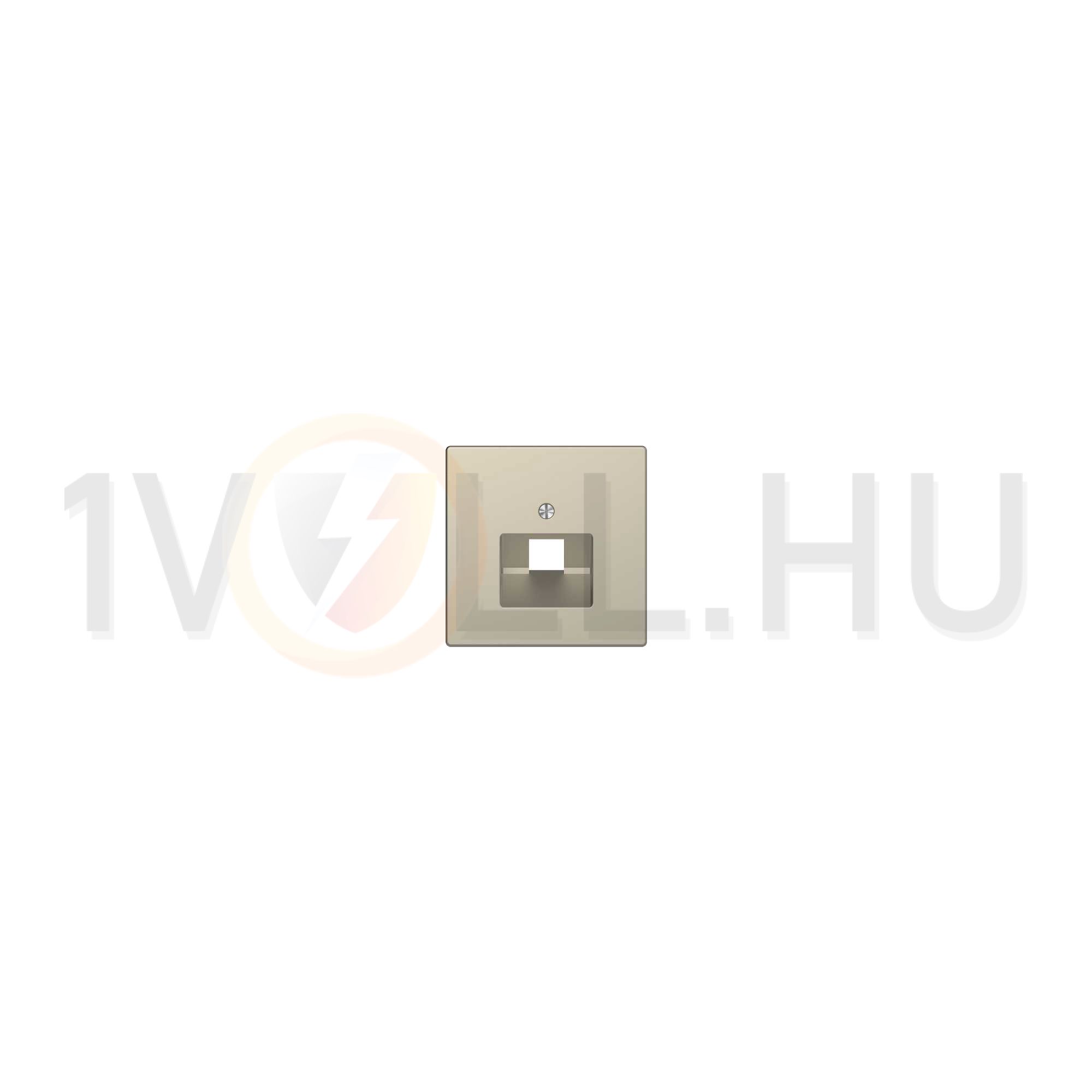 MERTEN Fedlap, 1xRJ45 aljzathoz, döntött, System-D, szahara - MTN4521-6033