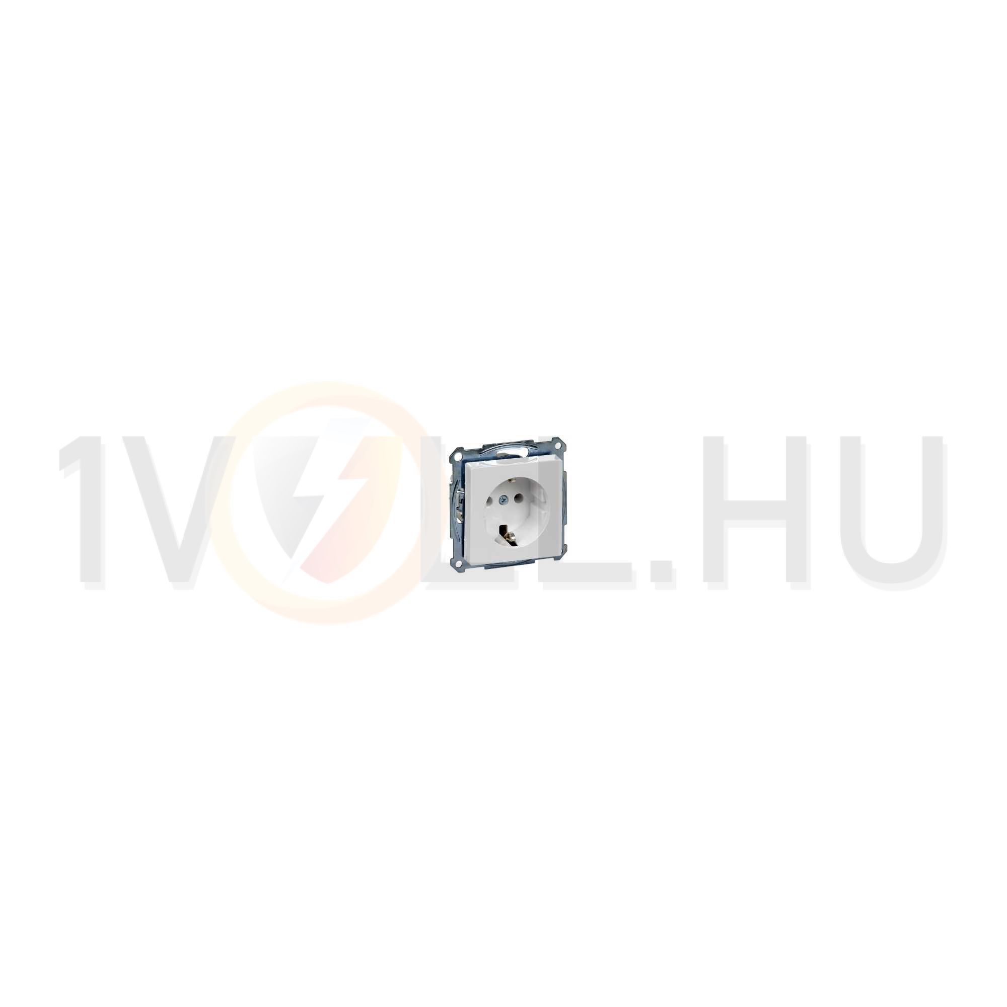 MERTEN 2P+F csatlakozóaljzat, rugós, 16A, System-M, aktívfehér - MTN2301-0325