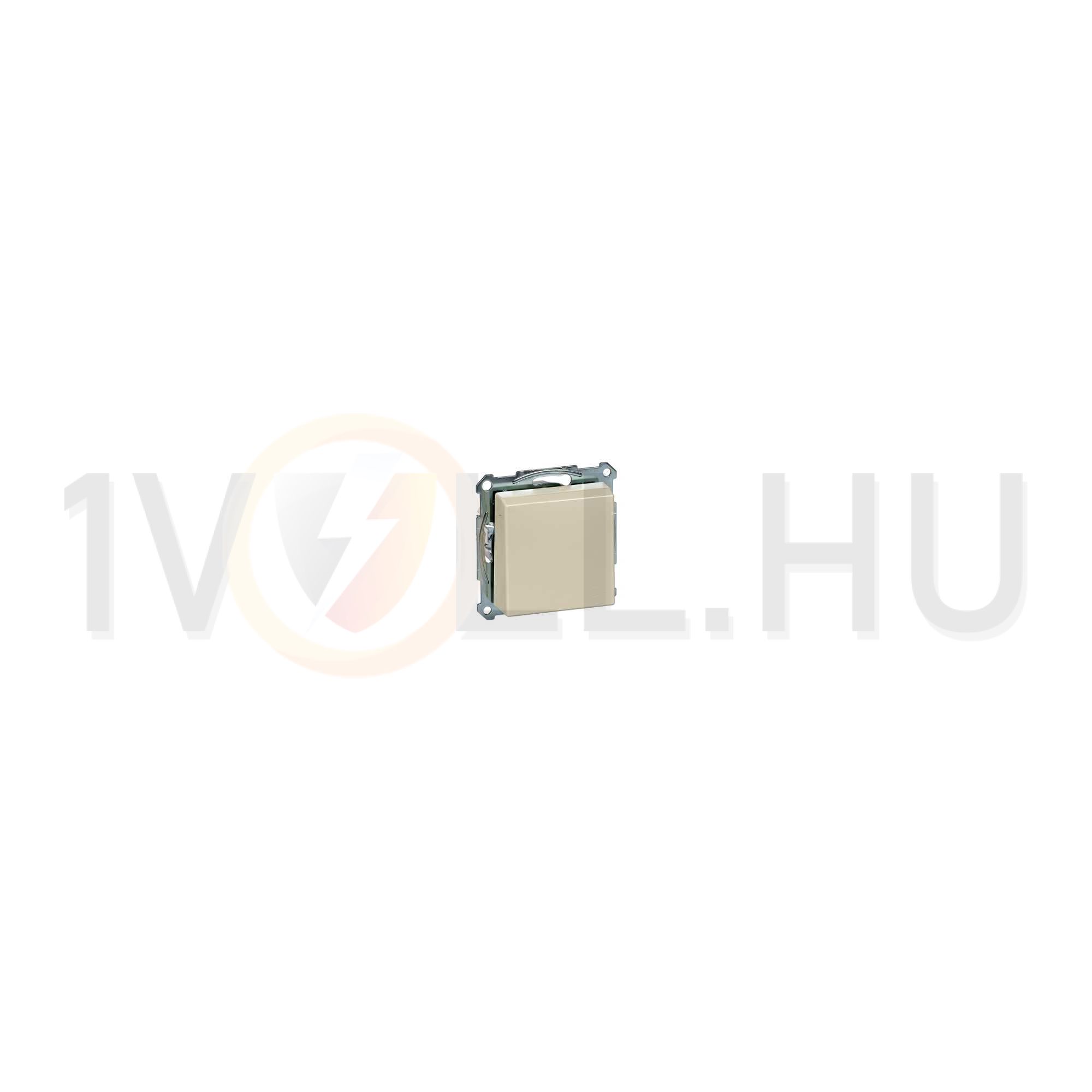 Merten-SM 162 dugalj földelt csapófedéllel gyerekzárral krém IP20 süllyesztett rugós Schneider - MTN2310-0344