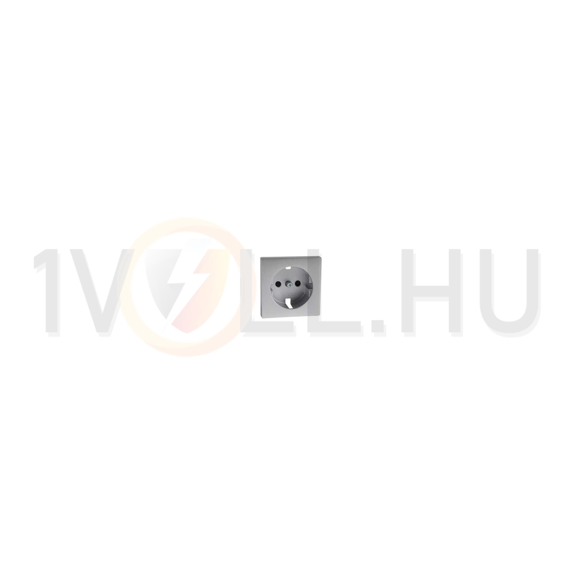 Merten-SM 162 dugalj földelt gyerekzárral alumínium IP20 süllyesztett Schneider - MTN2330-0460